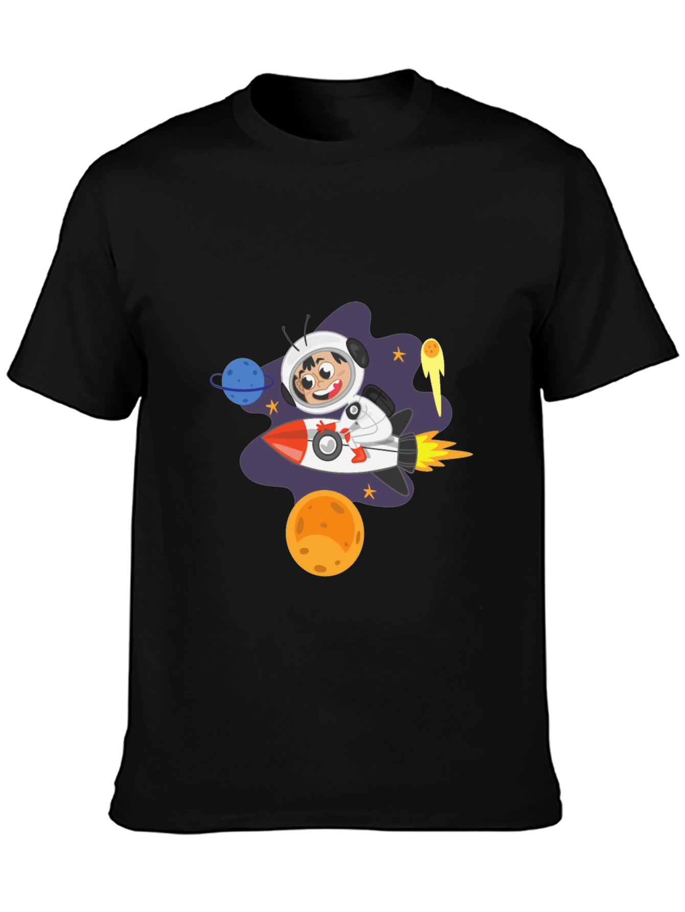 Black Astronaut Kid's T-Shirt view 3