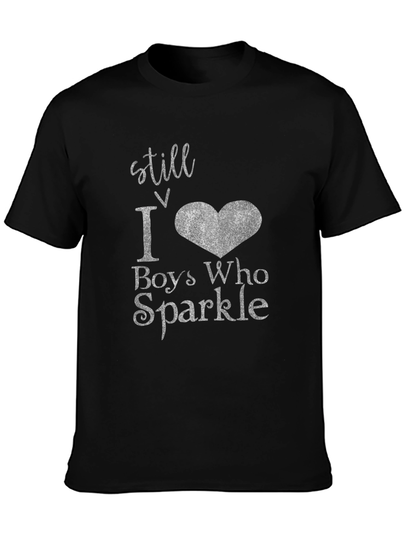 Black Still Love Boys Who Sparkle Black T-Shirt view 3