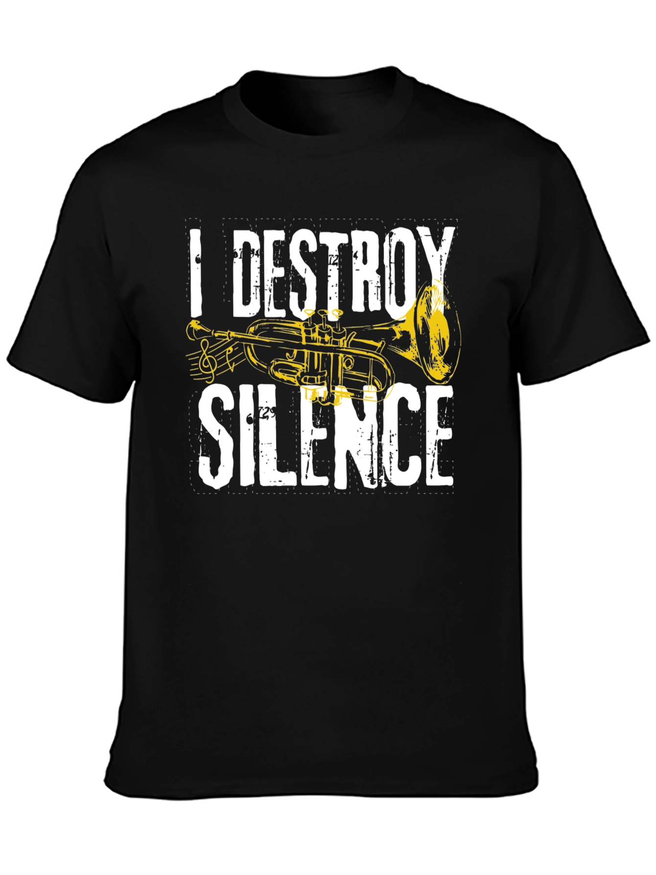 Black I Destroy Silence T-Shirt - Musician Tee view 3