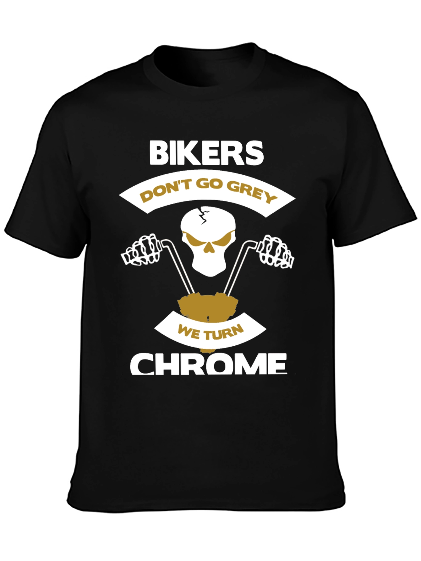 Black Biker Chrome T-Shirt view 3
