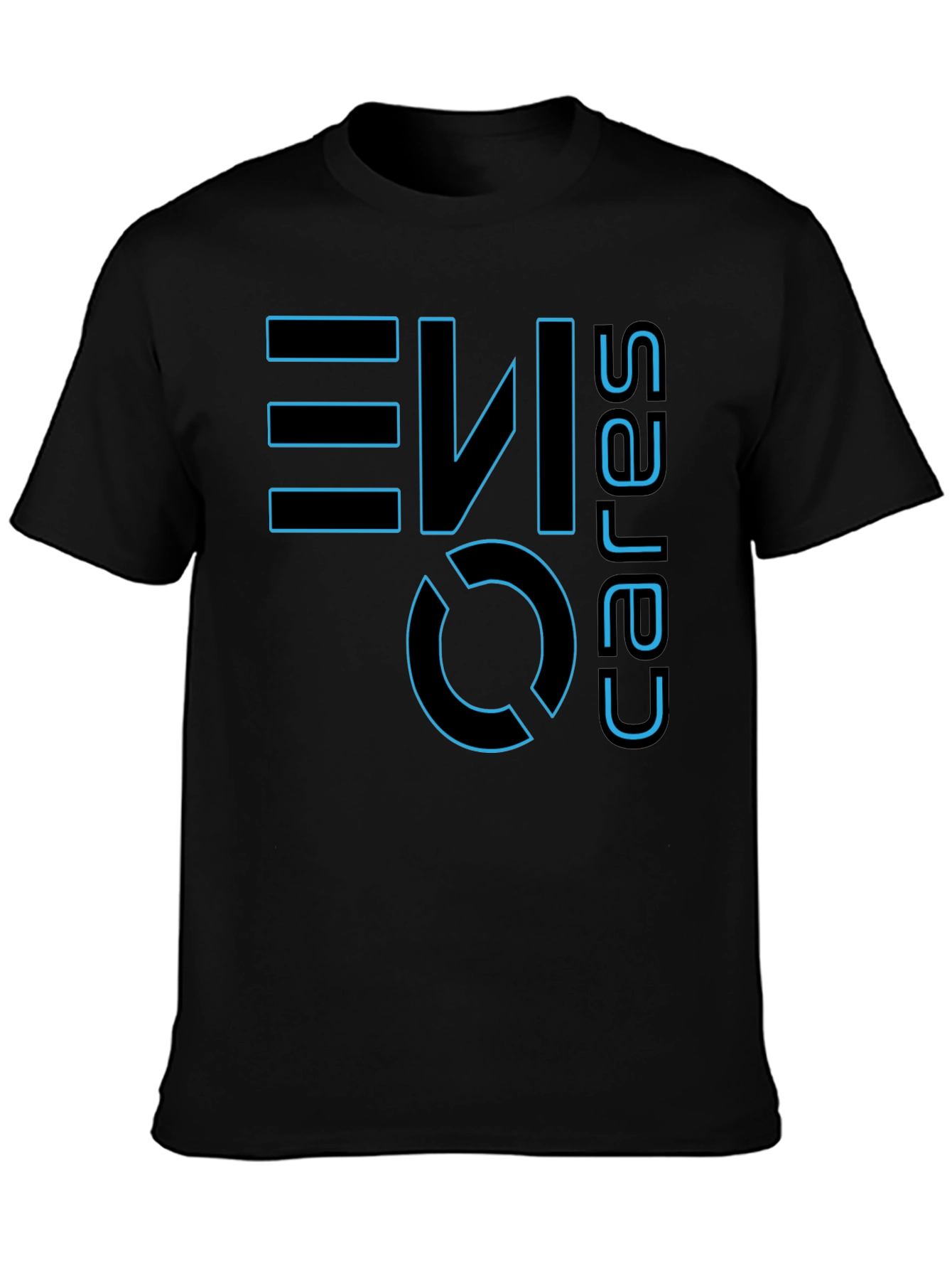 Black Evolve One Cares Graphic Tee - Stylish Black T-Shirt view 3