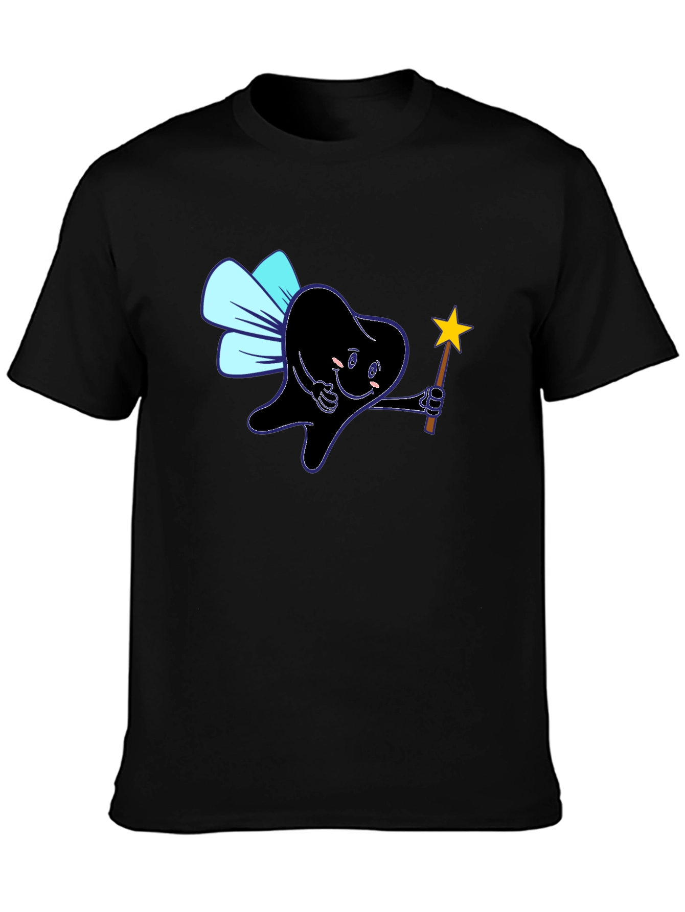 Black Tooth Fairy T-Shirt - Fun Dentist Tee view 3