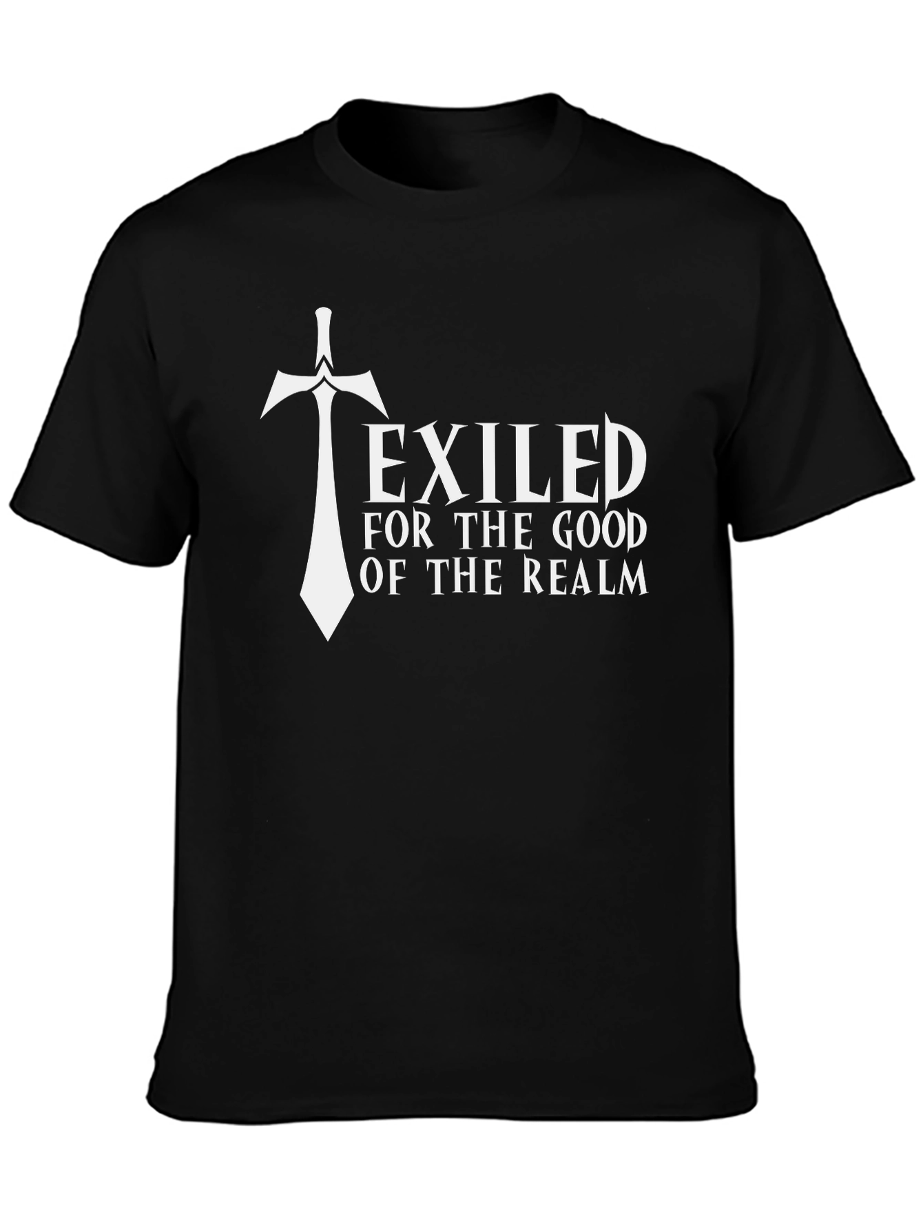 Black Exiled for the Good of the Realm Black T-Shirt view 3