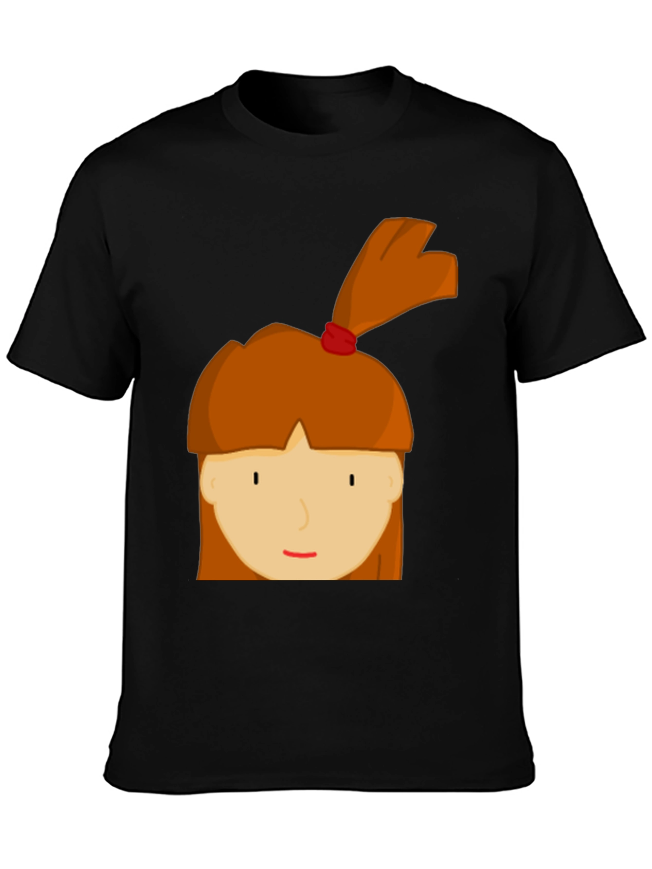 Black Cartoon Girl Graphic Tee - Fun & Casual Style view 3