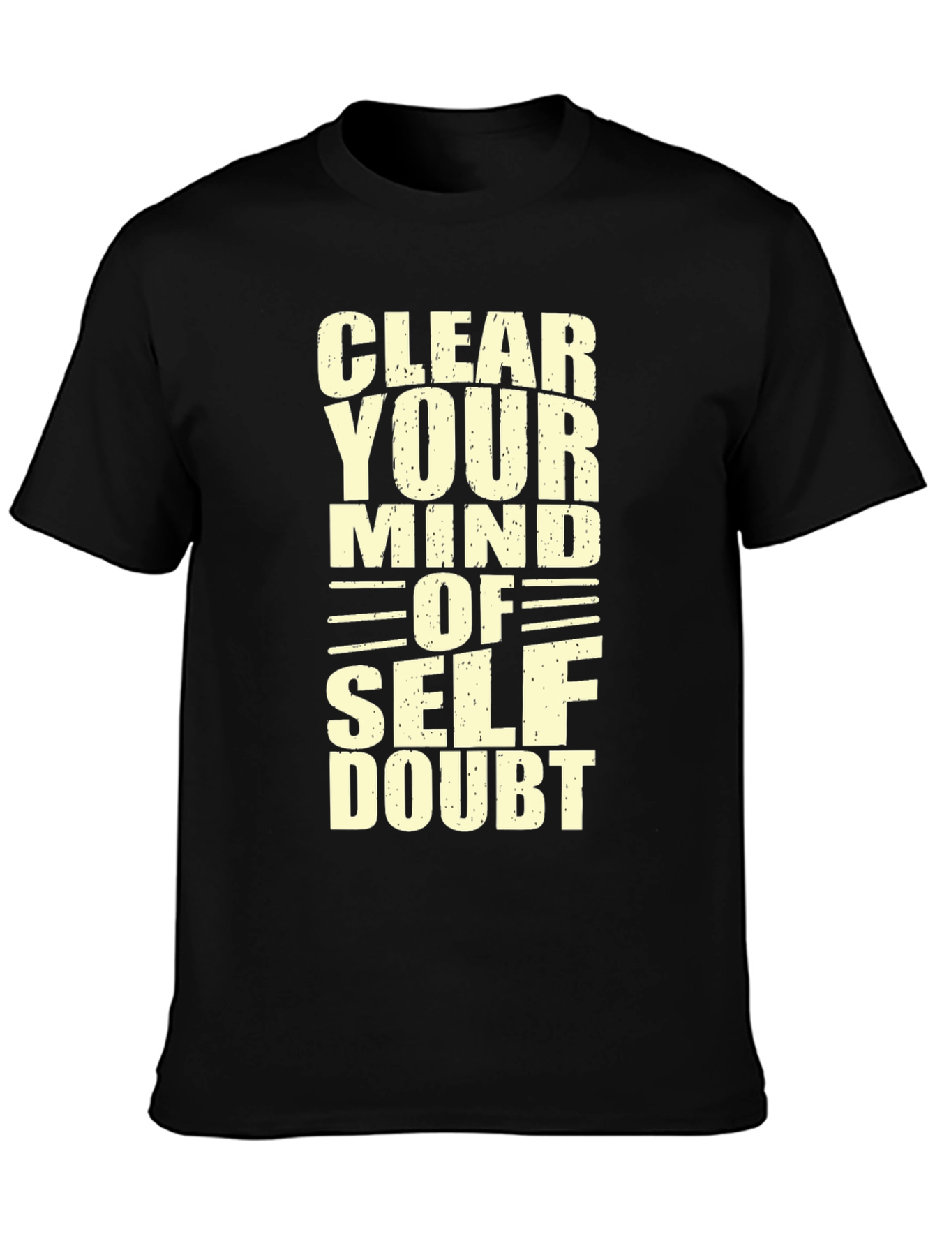 Black Clear Your Mind T-Shirt - Motivational Graphic Tee view 3