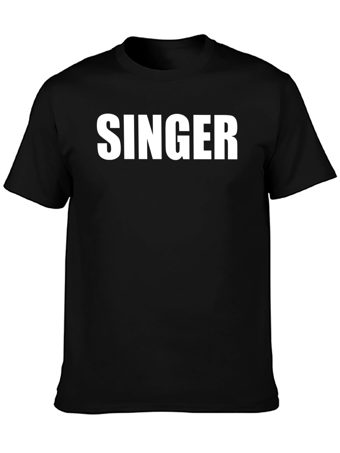 Black Singer Graphic Tee - Classic Black T-Shirt view 3