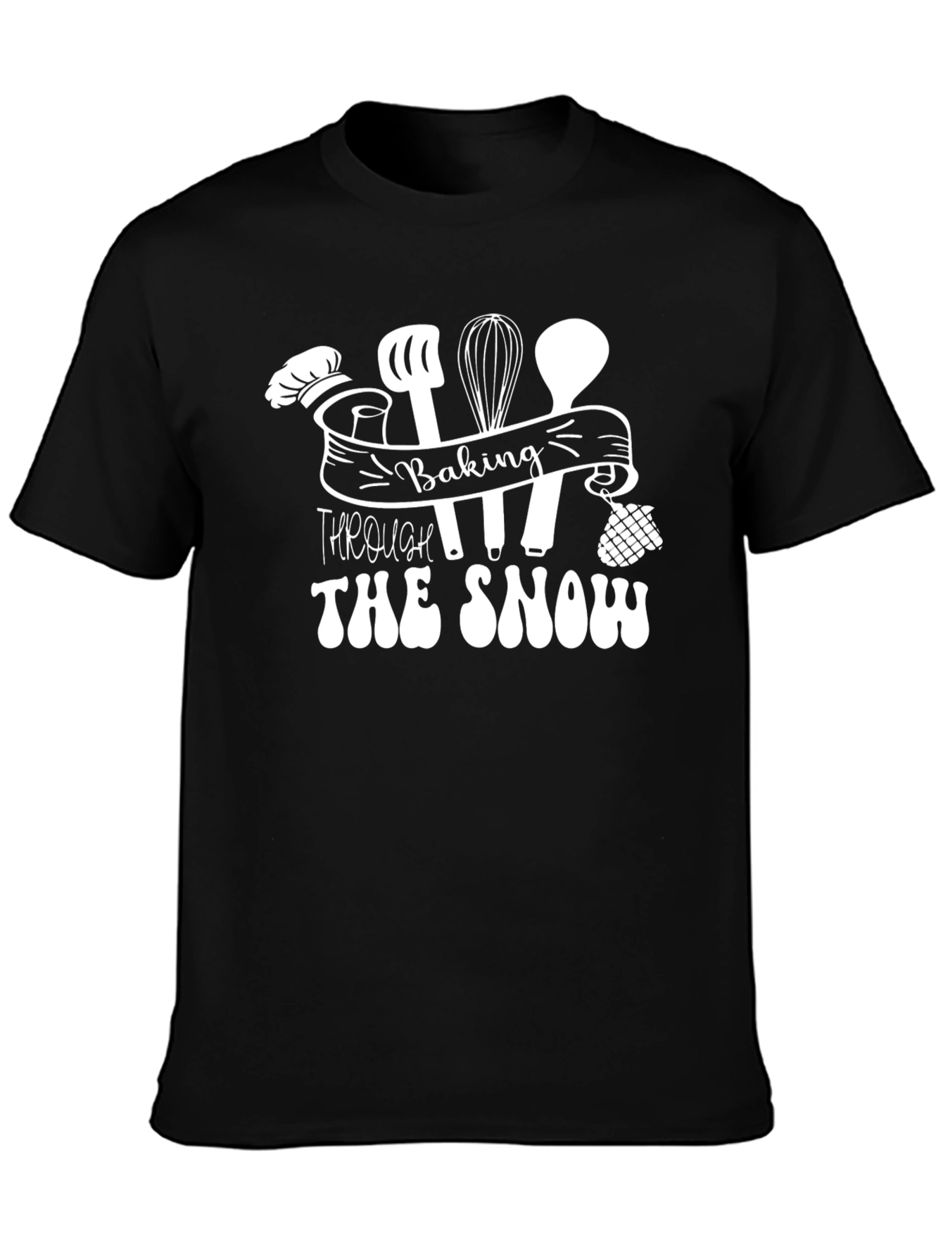 Black Baking Through The Snow Black Crew Neck T-Shirt view 3