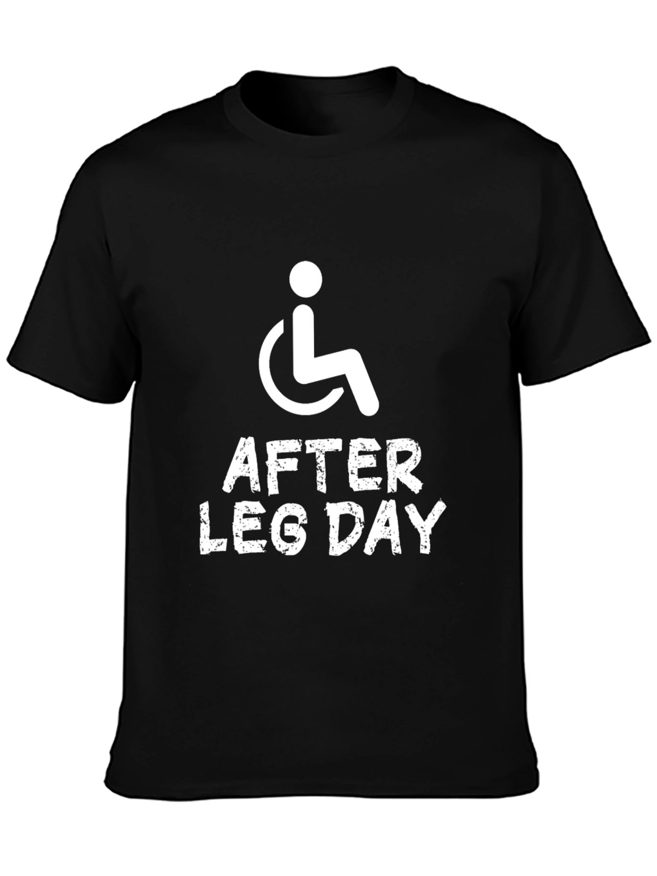 Black After Leg Day Funny Graphic T-Shirt view 3