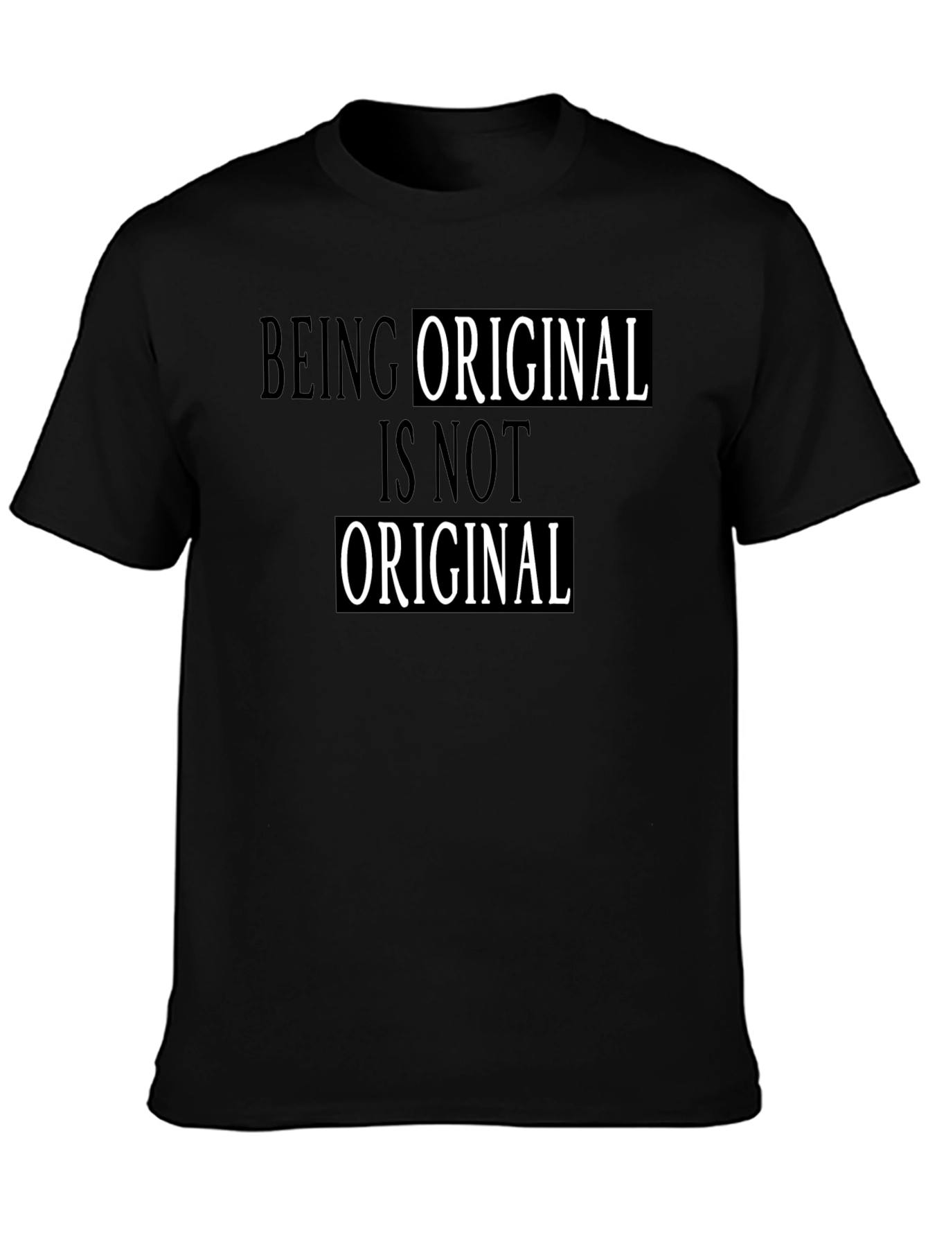 Black Original T-Shirt - Unique Graphic Tee view 3