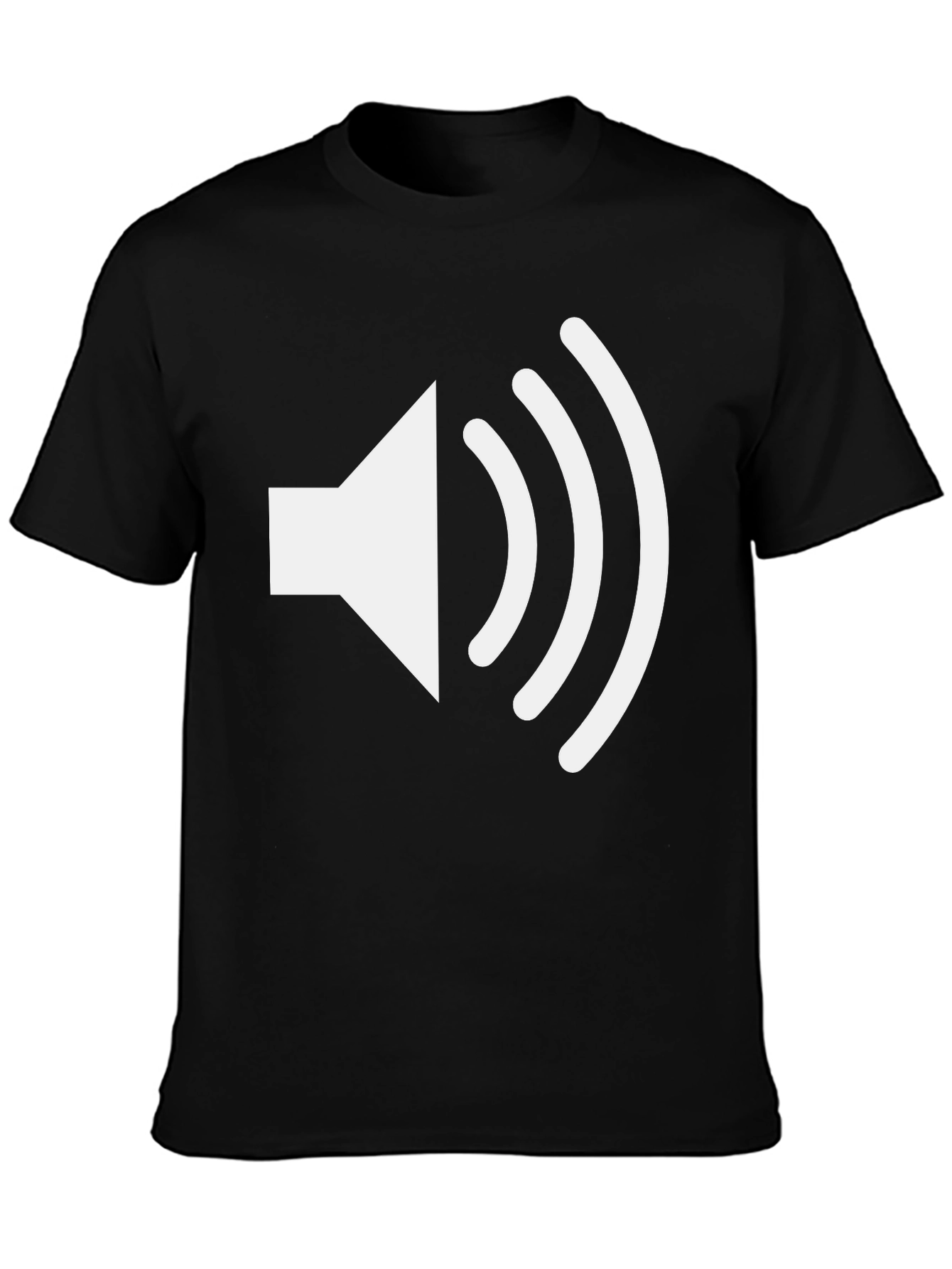 Black Sound Wave Graphic Tee - Black Cotton T-Shirt view 3
