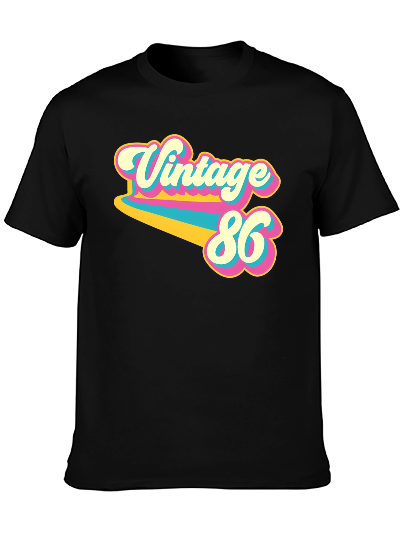 Black Vintage 86 Graphic T-Shirt view 3