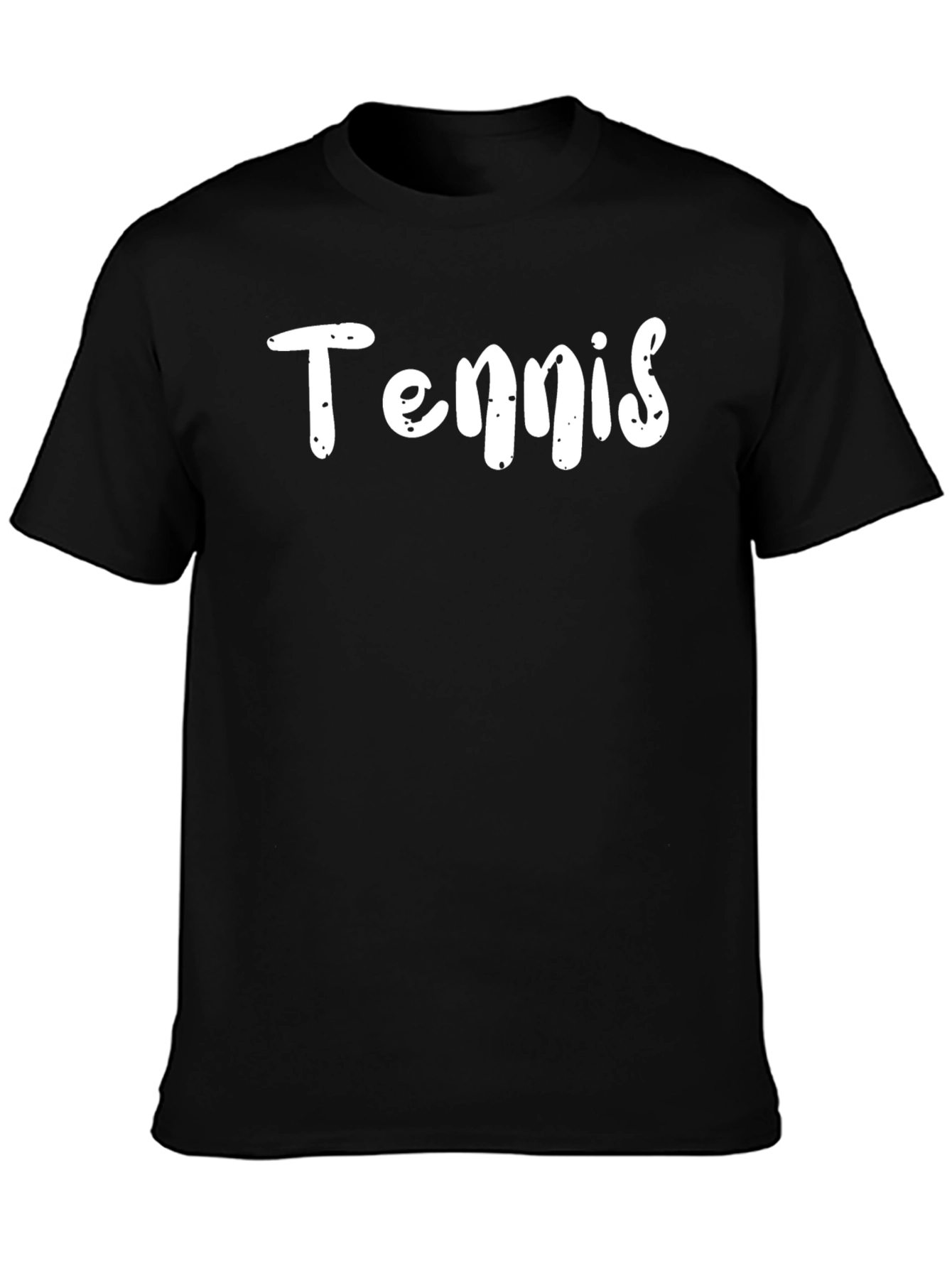 Black Tennis Graphic T-Shirt - Casual Style view 3
