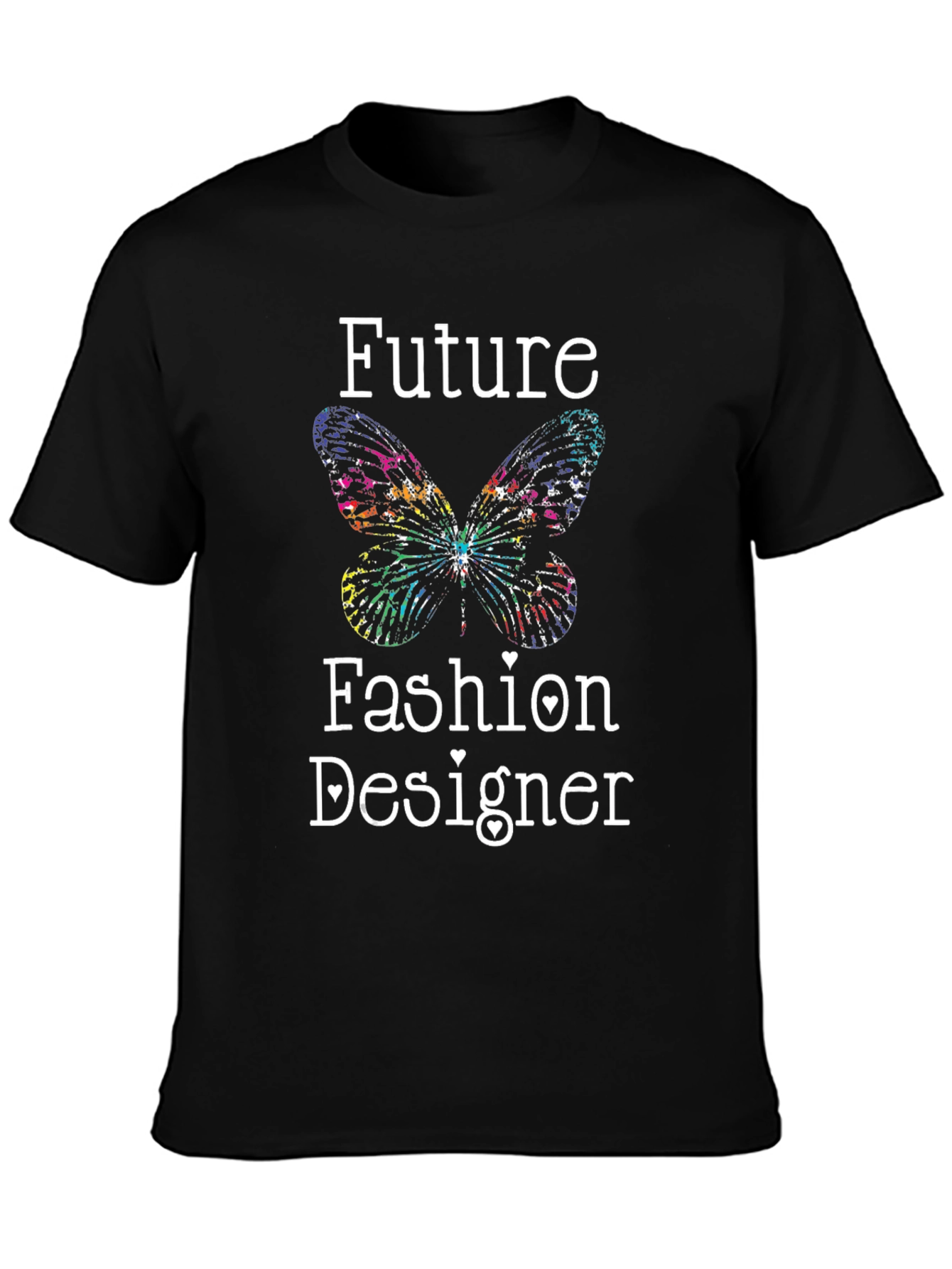 Black Future Fashion Designer Butterfly Graphic Tee view 3