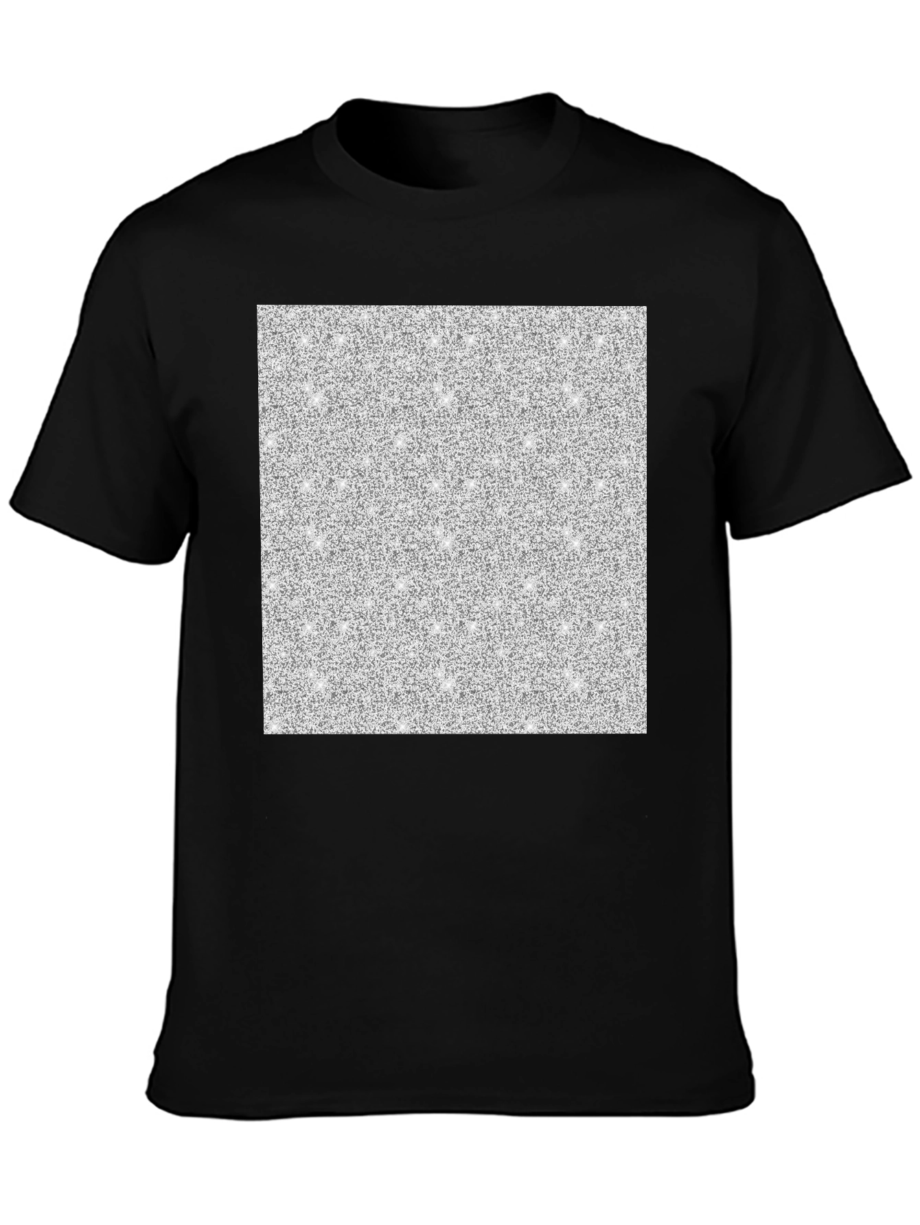 Black Abstract Pattern Black T-Shirt view 3