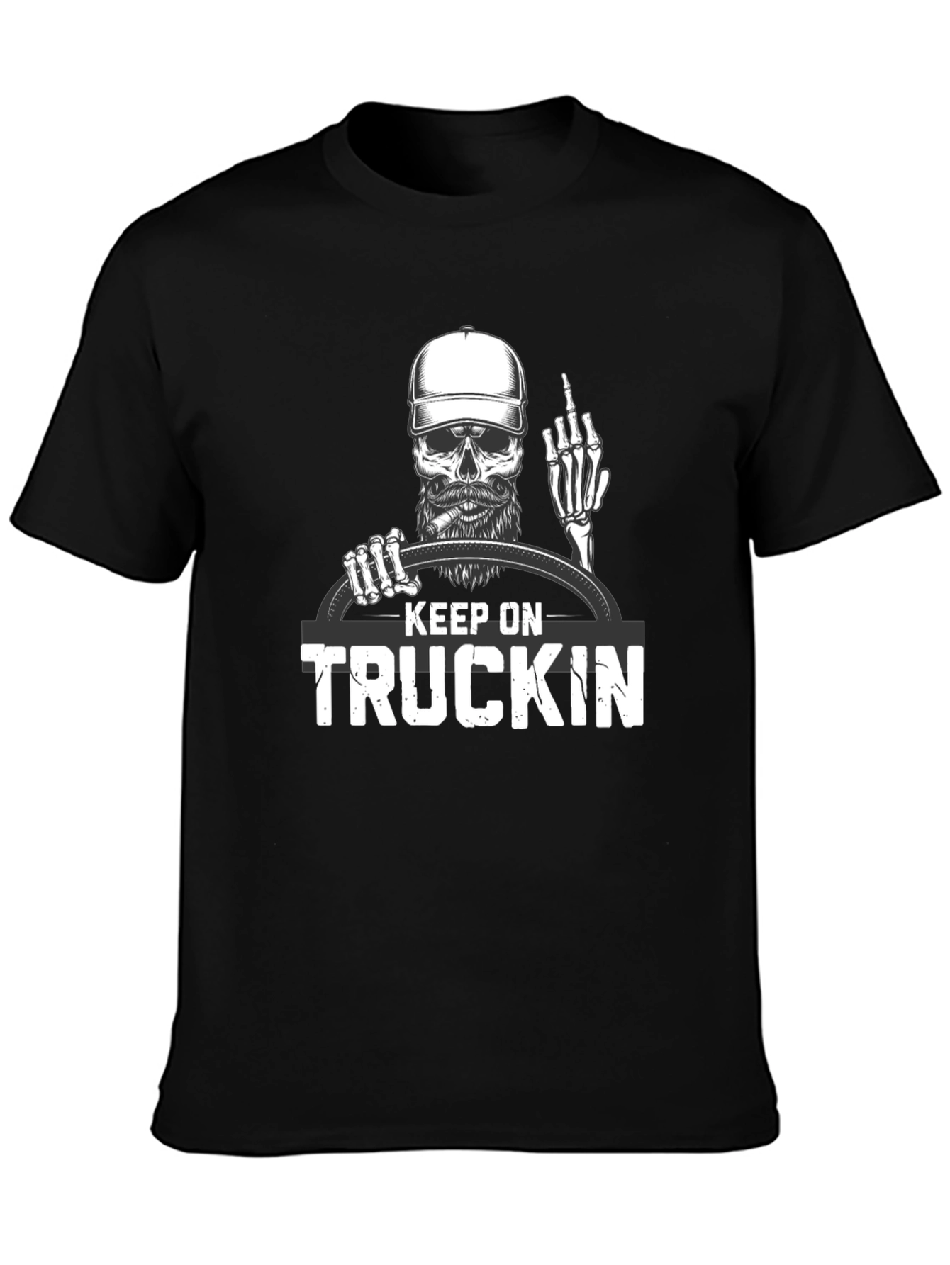 Black Keep On Truckin' Graphic T-Shirt view 3