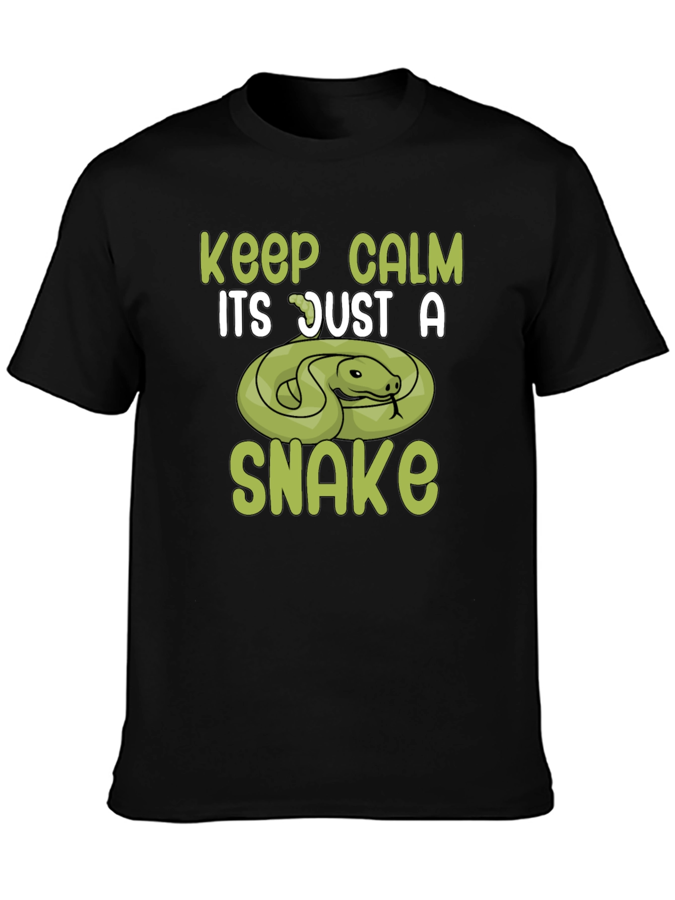 Black Keep Calm Snake T-Shirt view 3