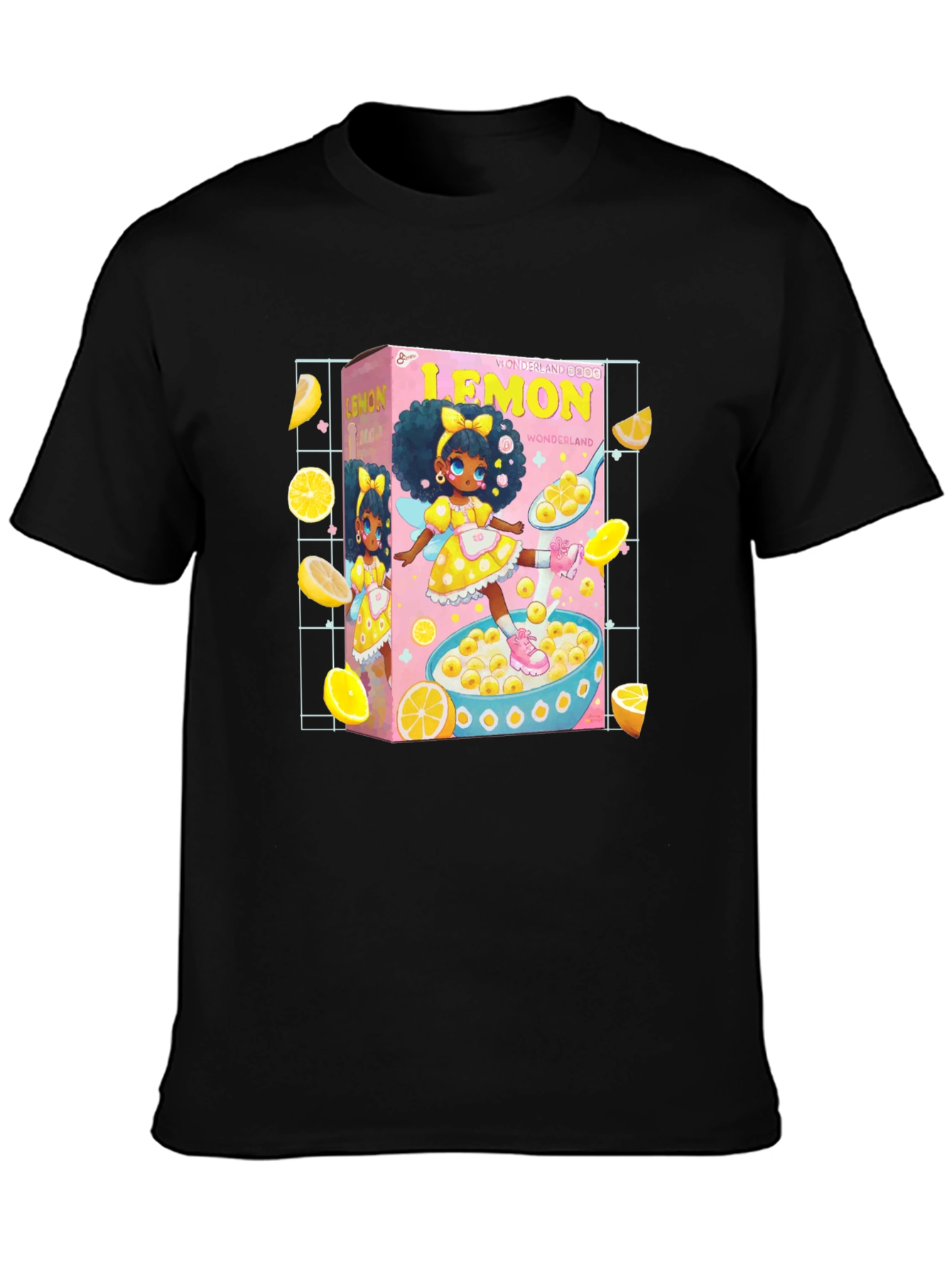Black Lemon Wonderland Cereal T-Shirt view 3