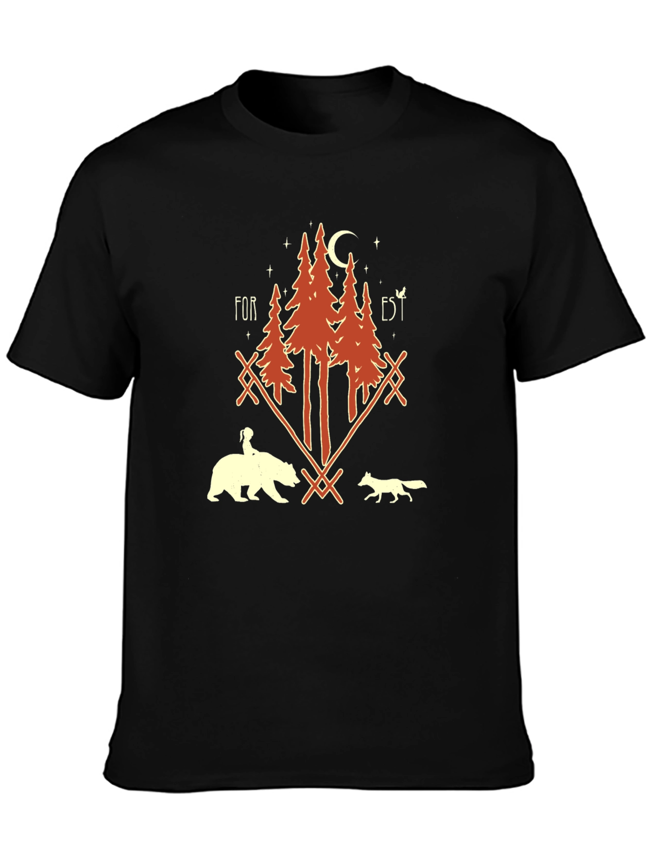 Black Forest Graphic Print T-Shirt - Unisex Nature Tee view 3