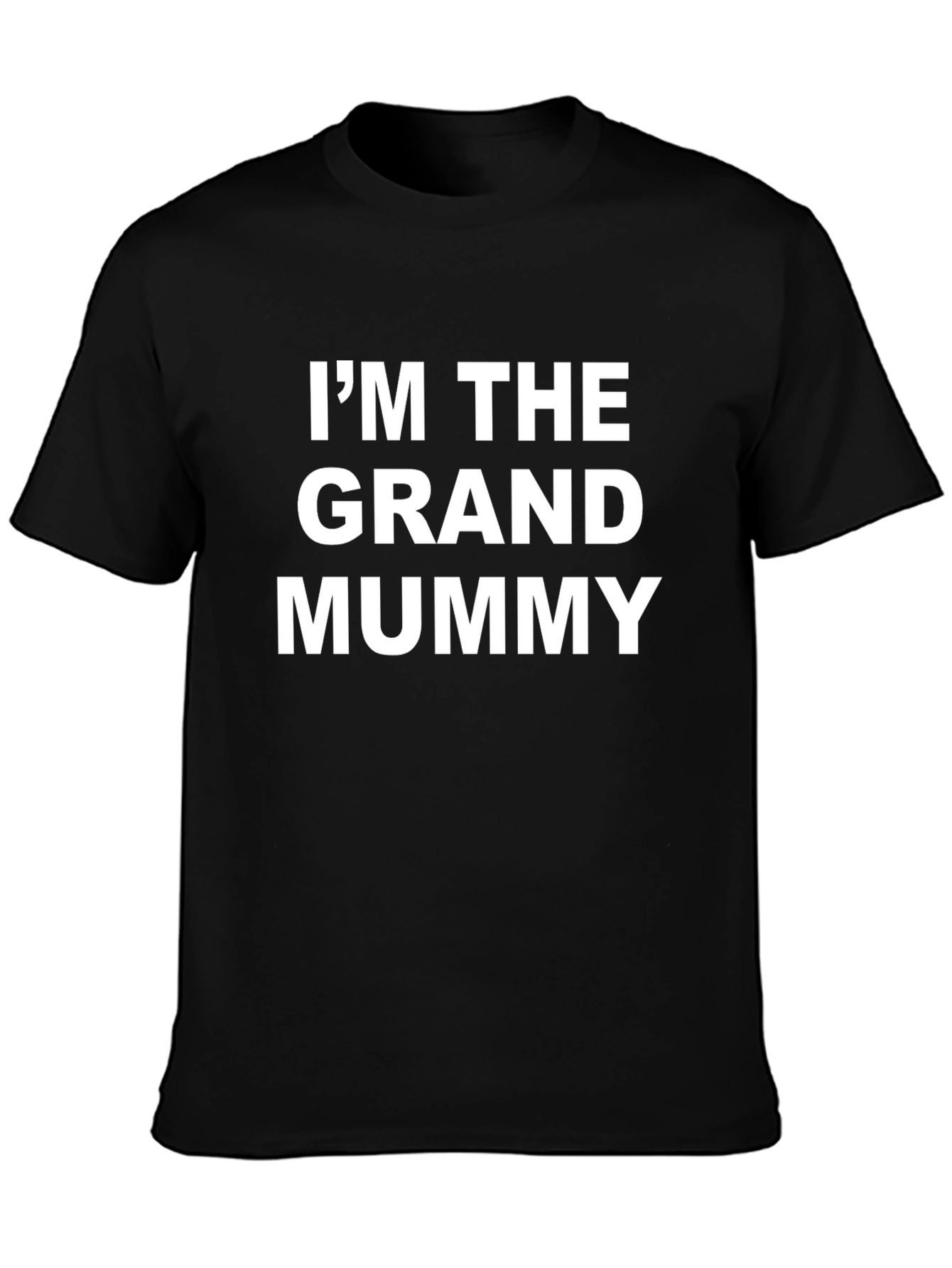 Black I'm the Grand Mummy - Funny Graphic T-Shirt view 3