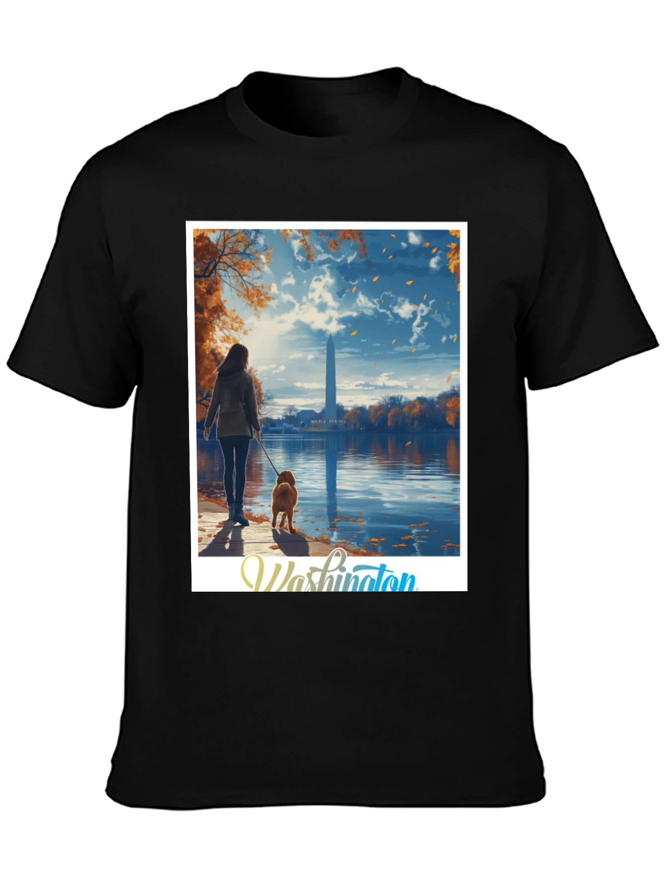 Black Washington Monument Graphic Tee view 3