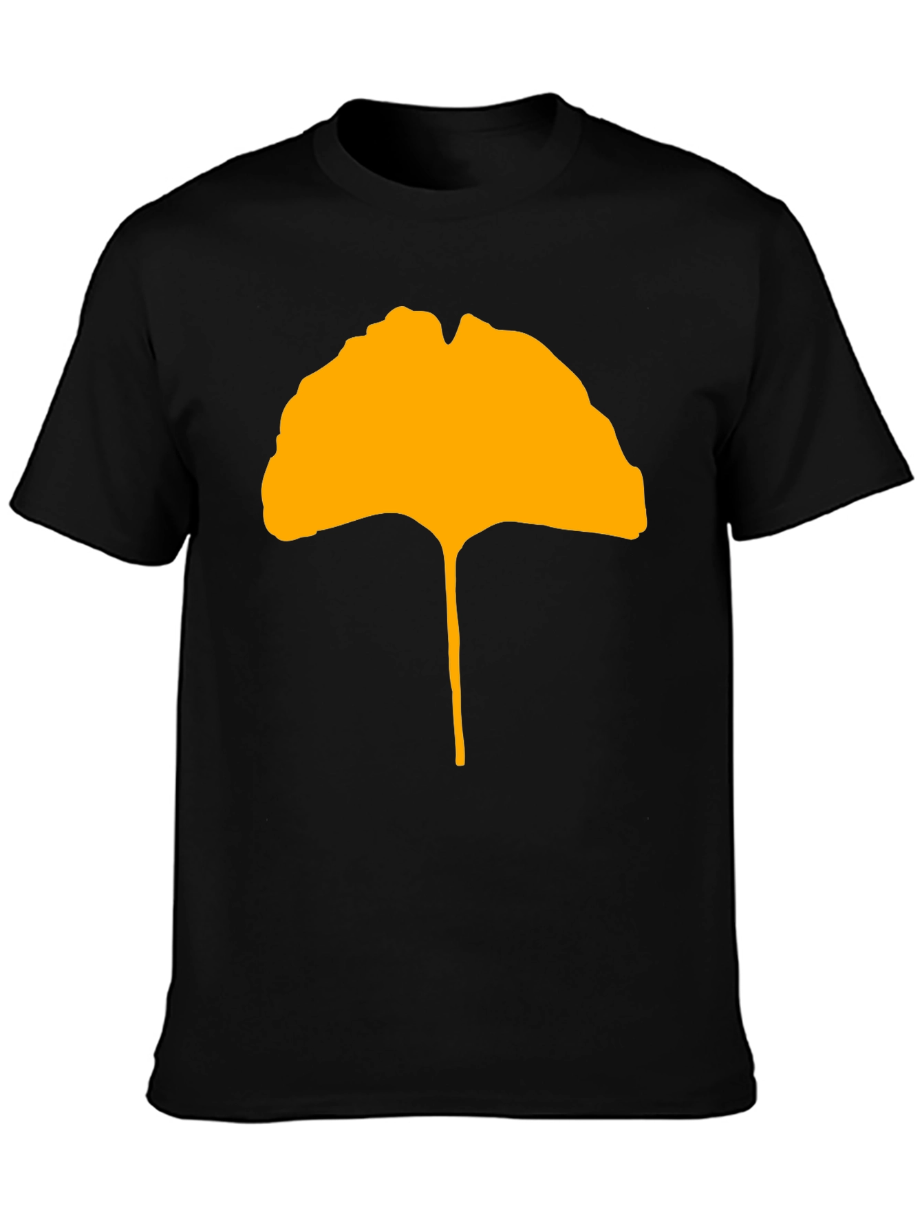Black Ginkgo Leaf Graphic Tee - Stylish & Unique Design view 3