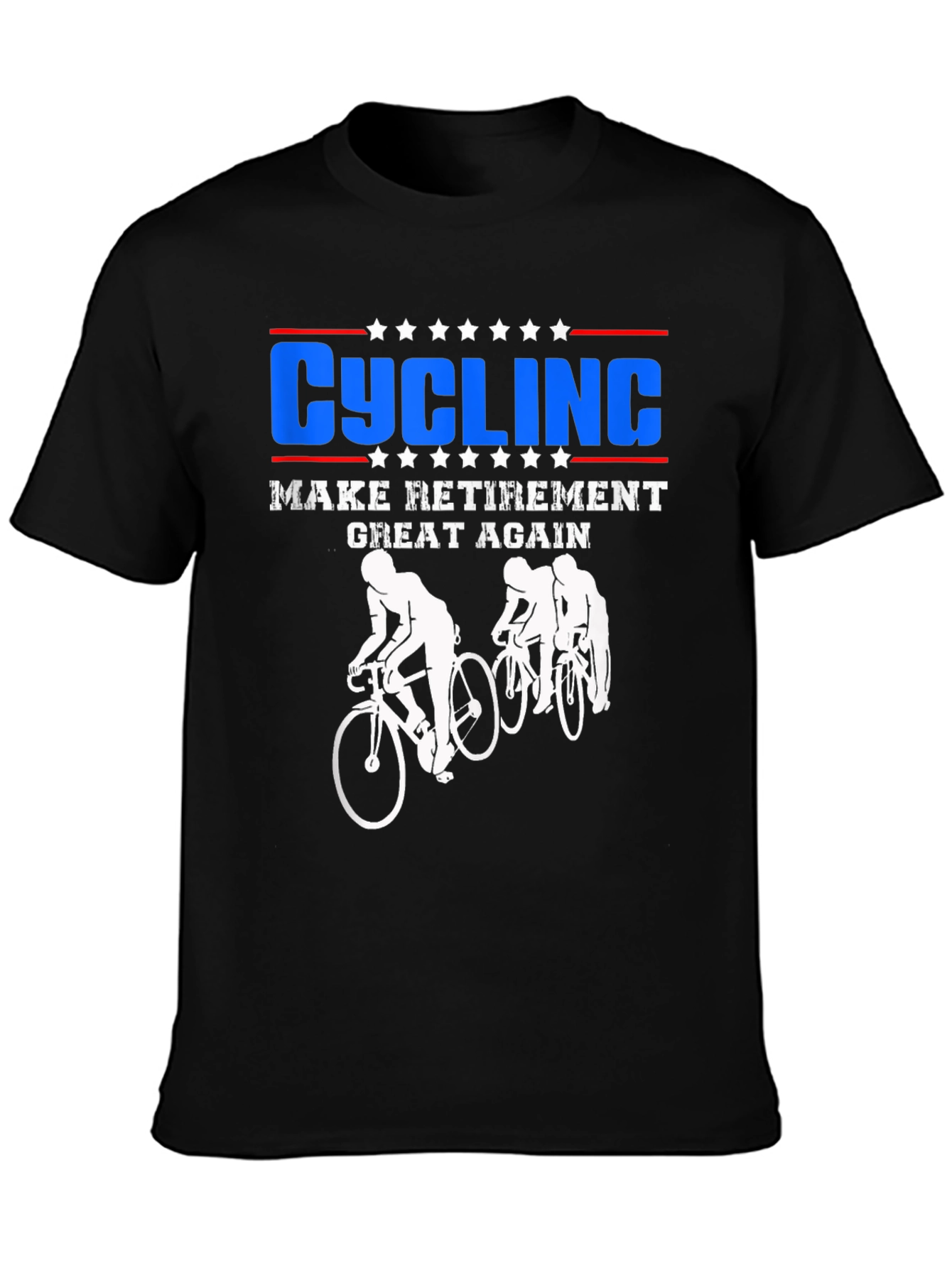 Black Cycling Make Retirement Great Again T-Shirt view 3