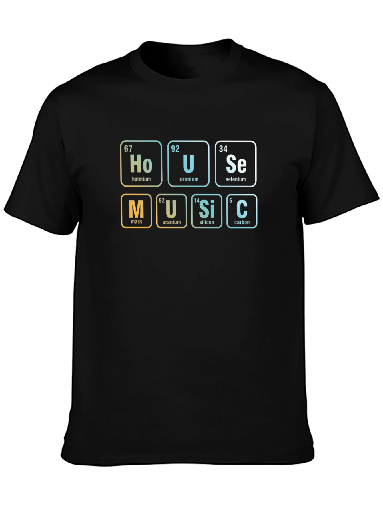 Black Periodic Table of Music T-Shirt view 3