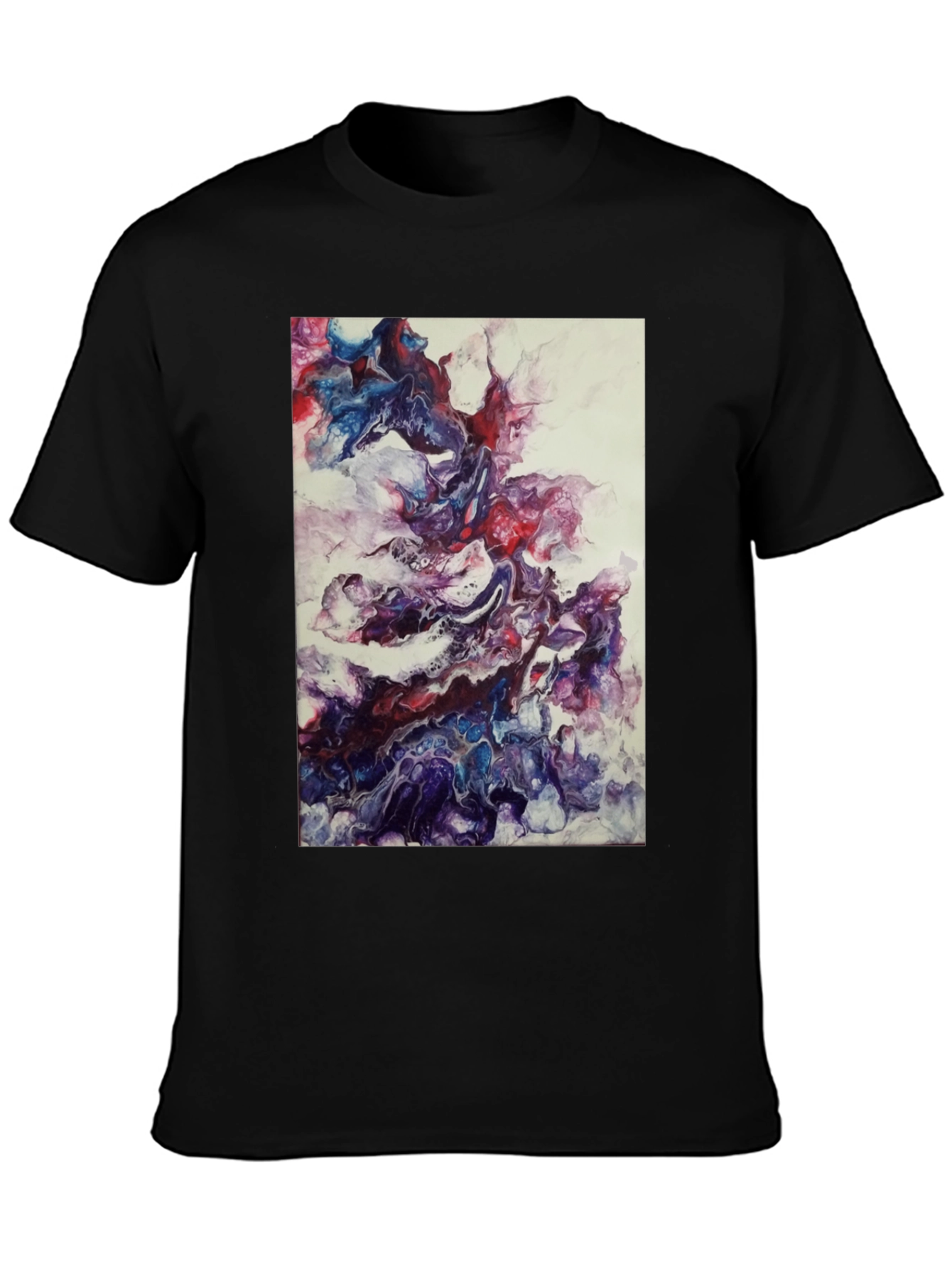 Black Abstract Art Black T-Shirt view 3