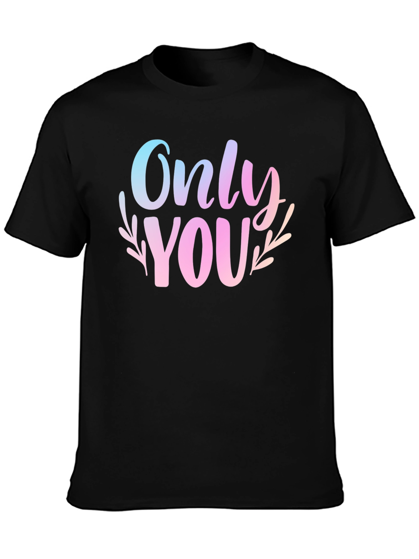 Black Only You Graphic Print Black T-Shirt view 3