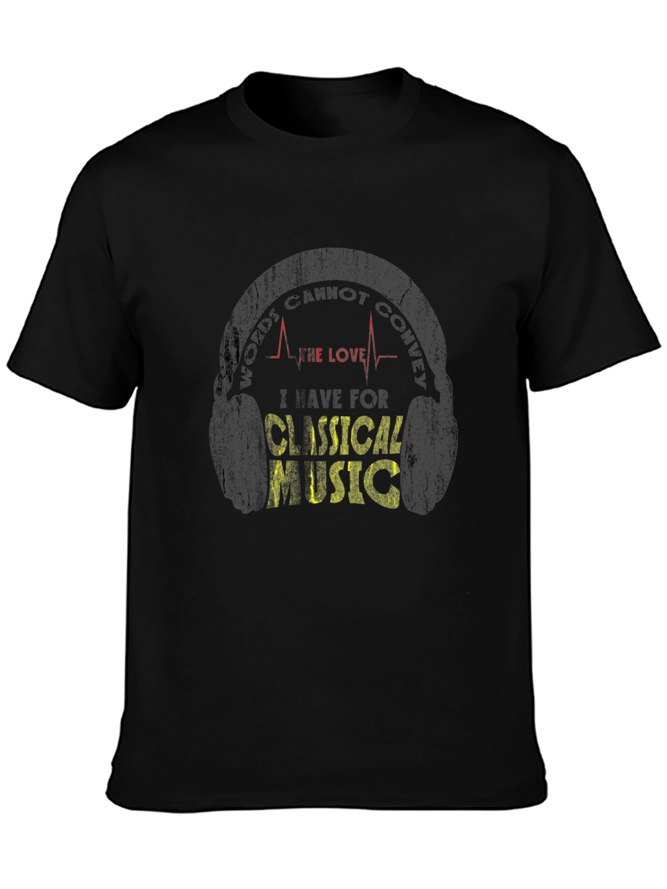 Black Classical Music Love T-Shirt view 3