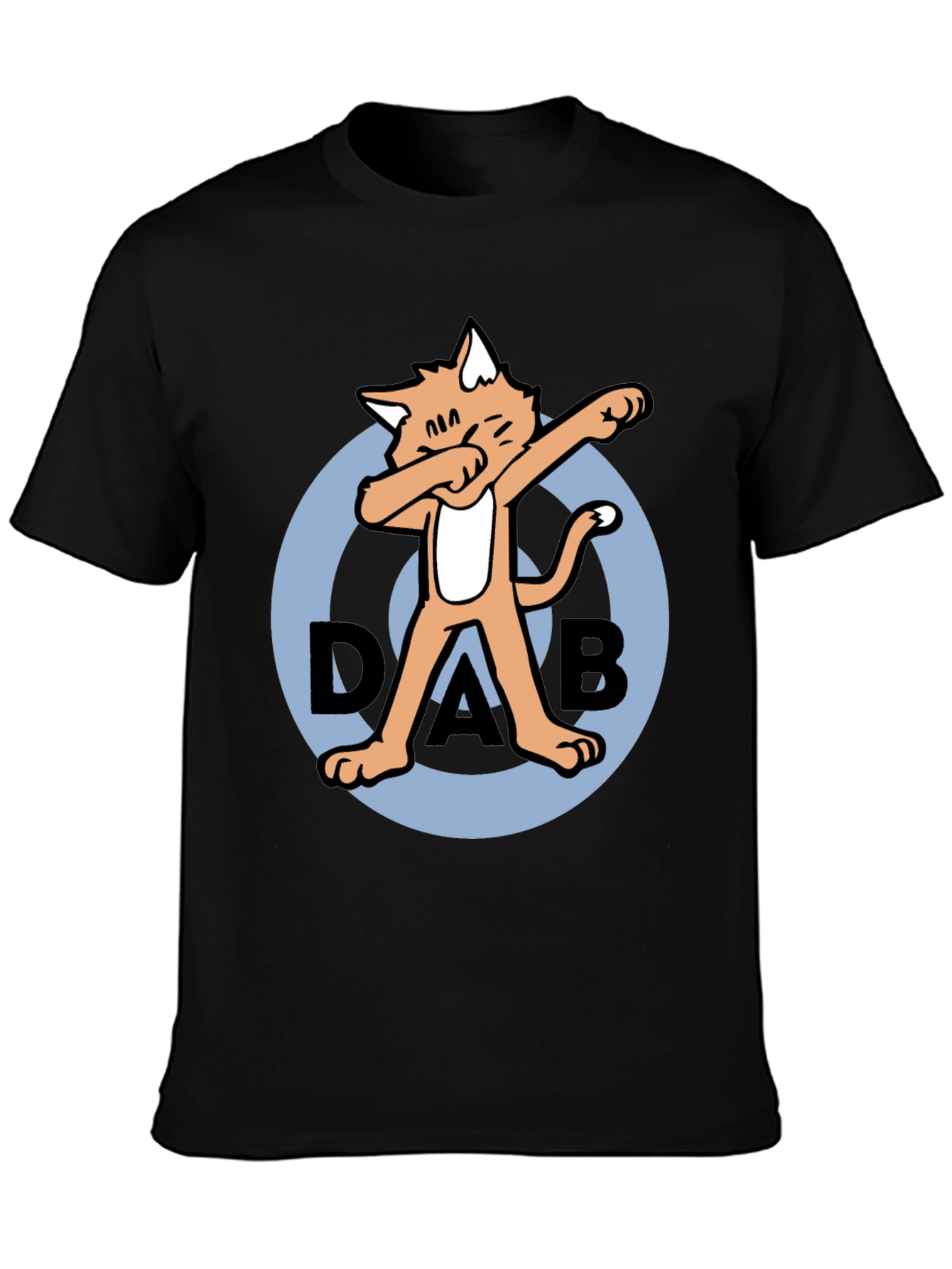 Black Dabbing Cat T-Shirt - Cool & Unique view 3