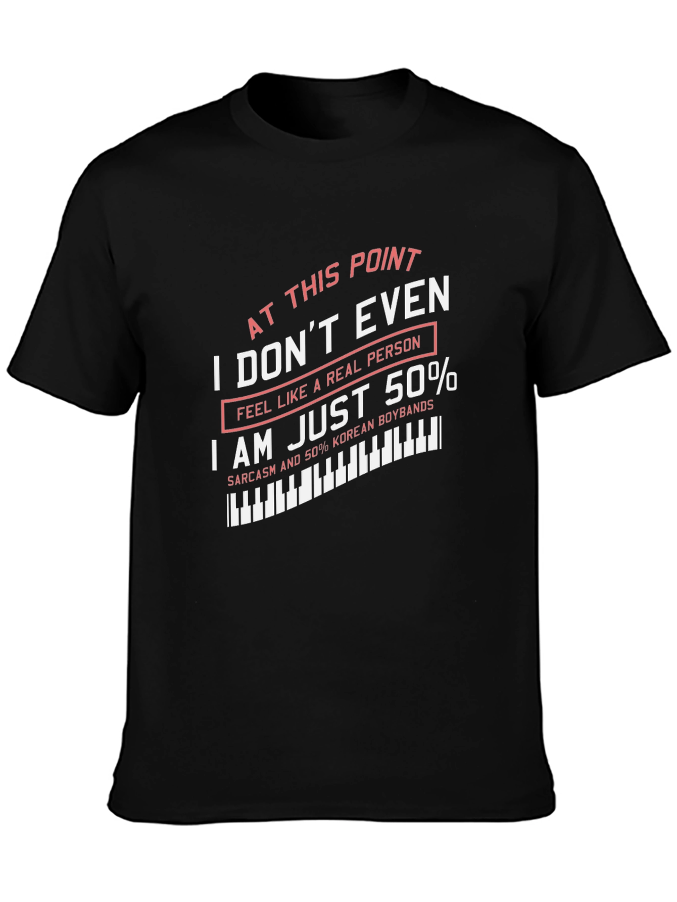 Black Humorous "I Don't Even" Graphic T-Shirt view 3