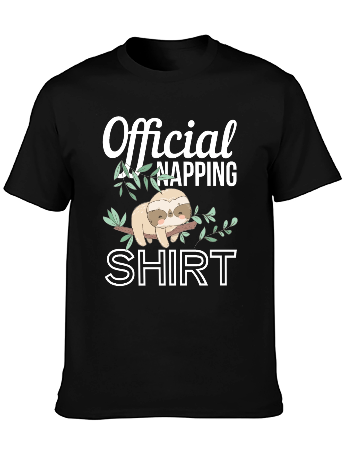 Black Official Napping Shirt - Sloth Tee view 3