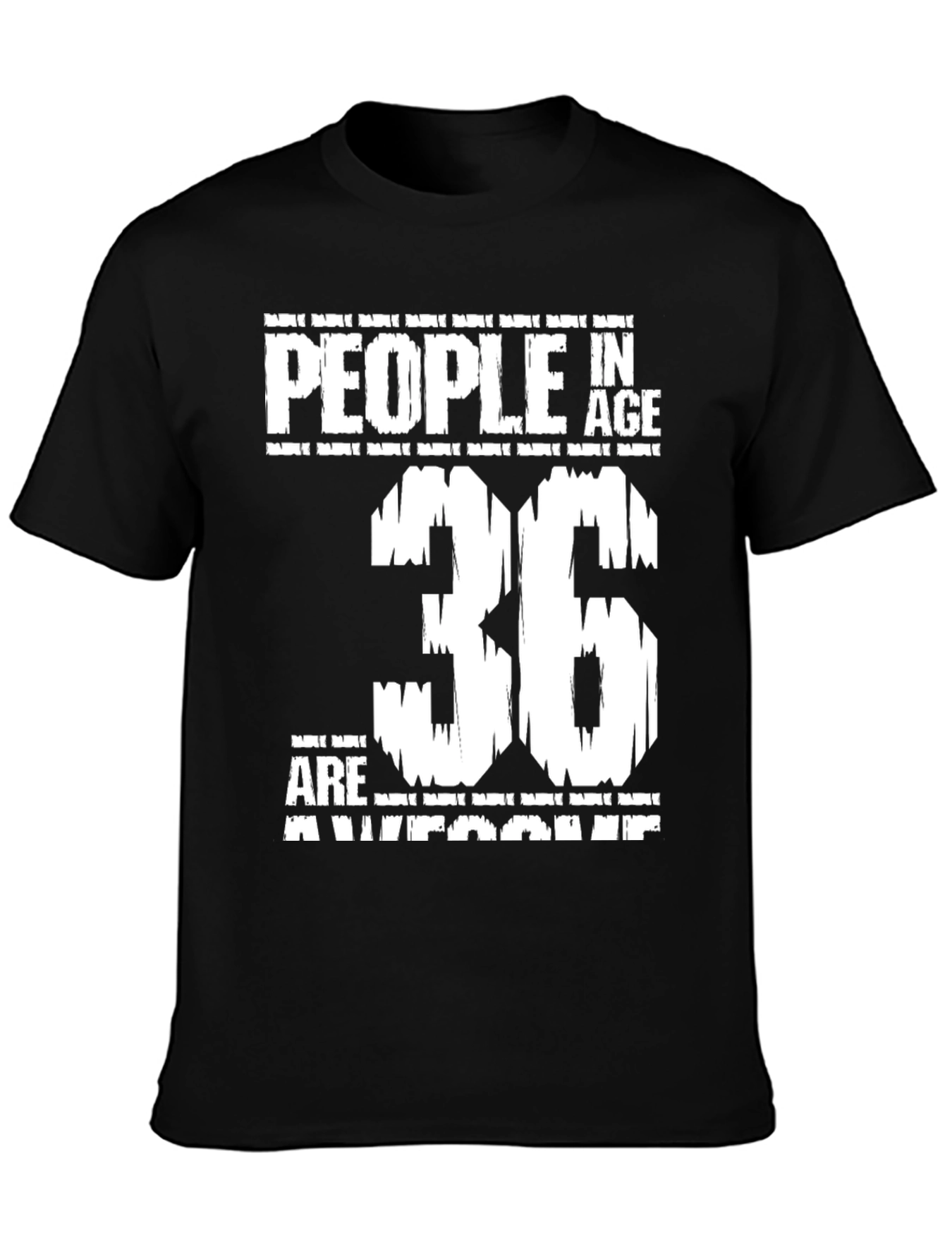 Black Awesome 36 Year Old Birthday T-Shirt view 3