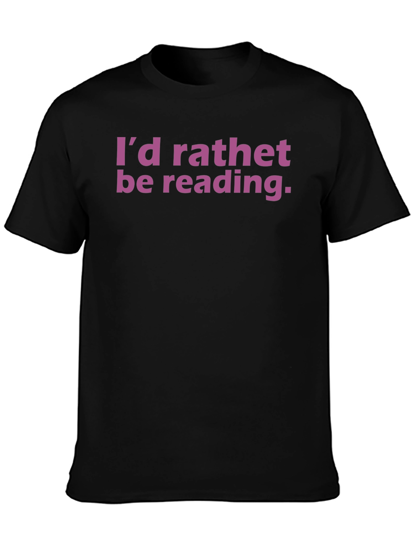 Black I'd Rather Be Reading Graphic Tee view 3