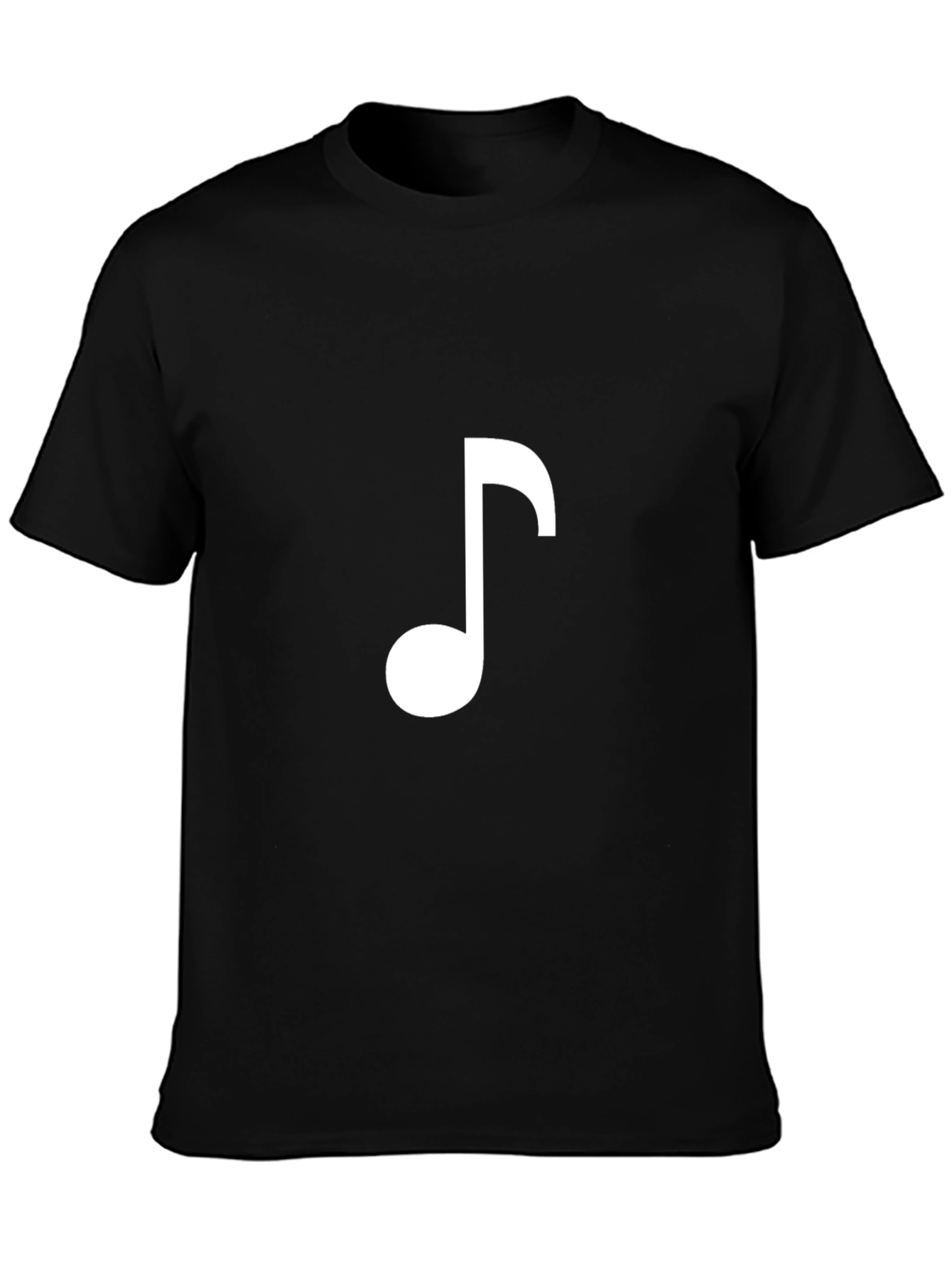 Black Music Note Black T-Shirt view 3