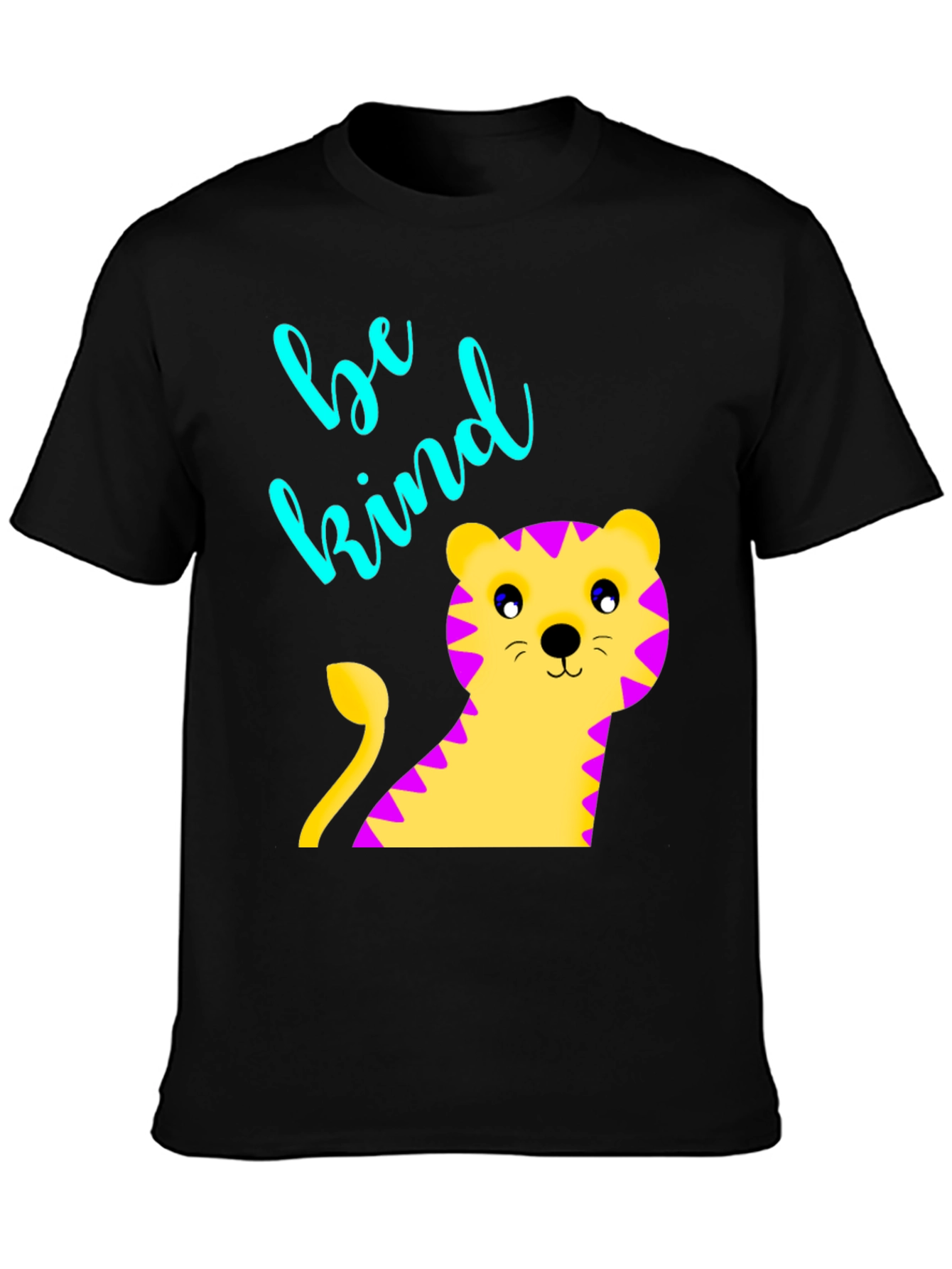 Black Be Kind Tiger Graphic Tee - Unisex view 3