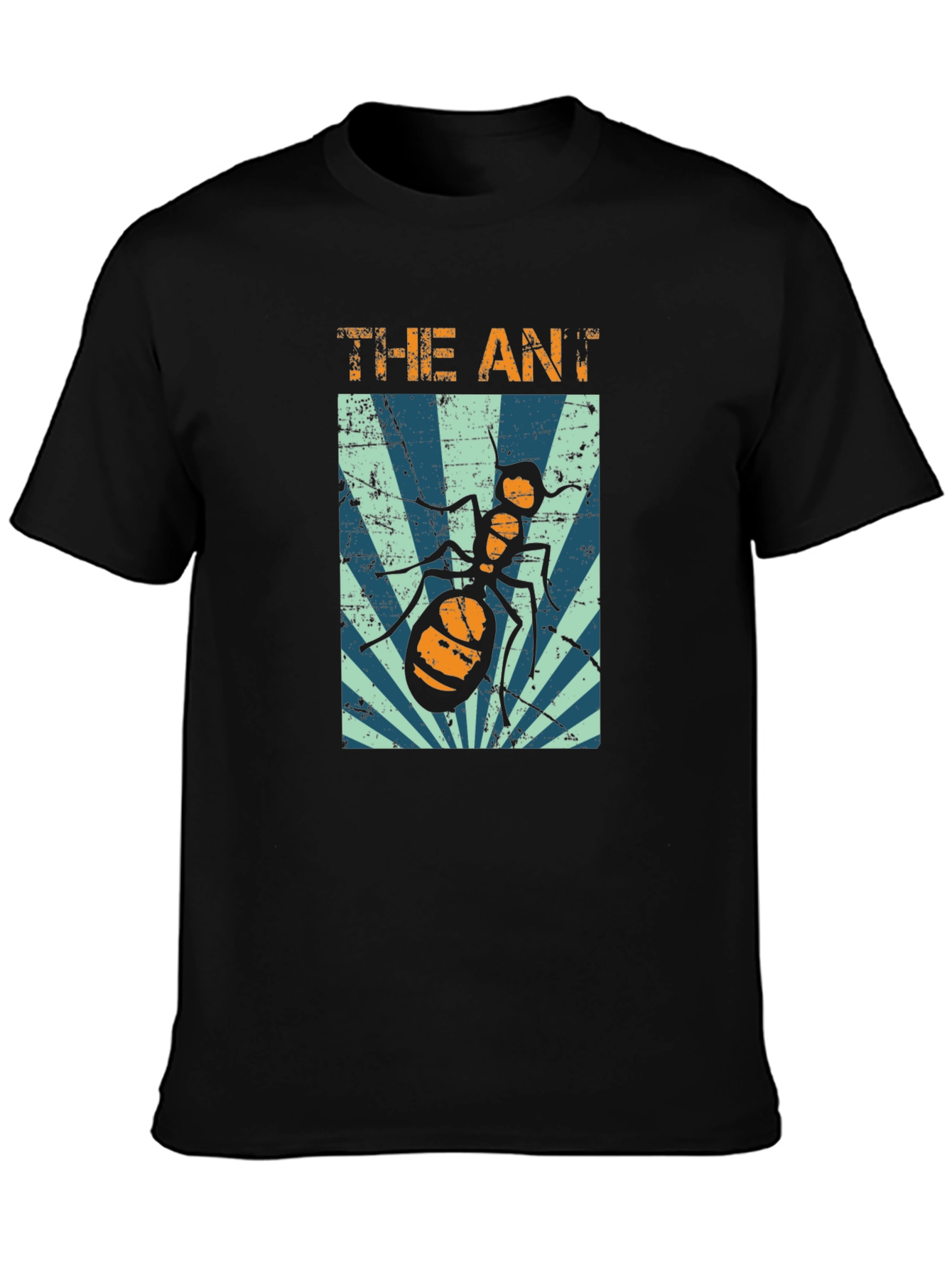 Black The Ant Graphic T-Shirt - Unique Design view 3