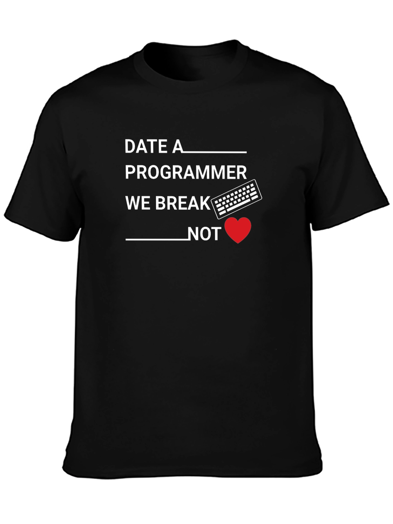 Black Date a Programmer T-Shirt - Funny Coding Humor view 3