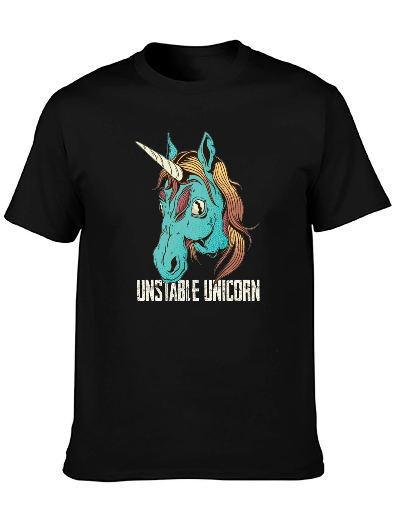 Black Unstable Unicorn Graphic Tee view 3