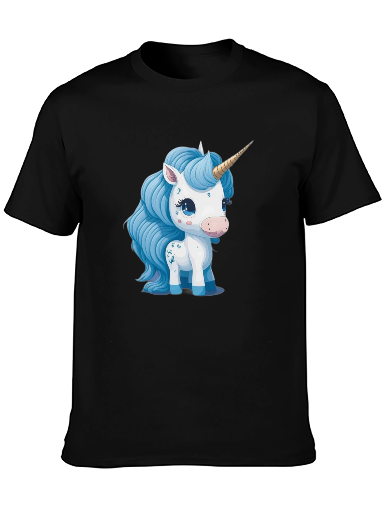 Black Unicorn Graphic T-Shirt - Stylish Black Tee view 3