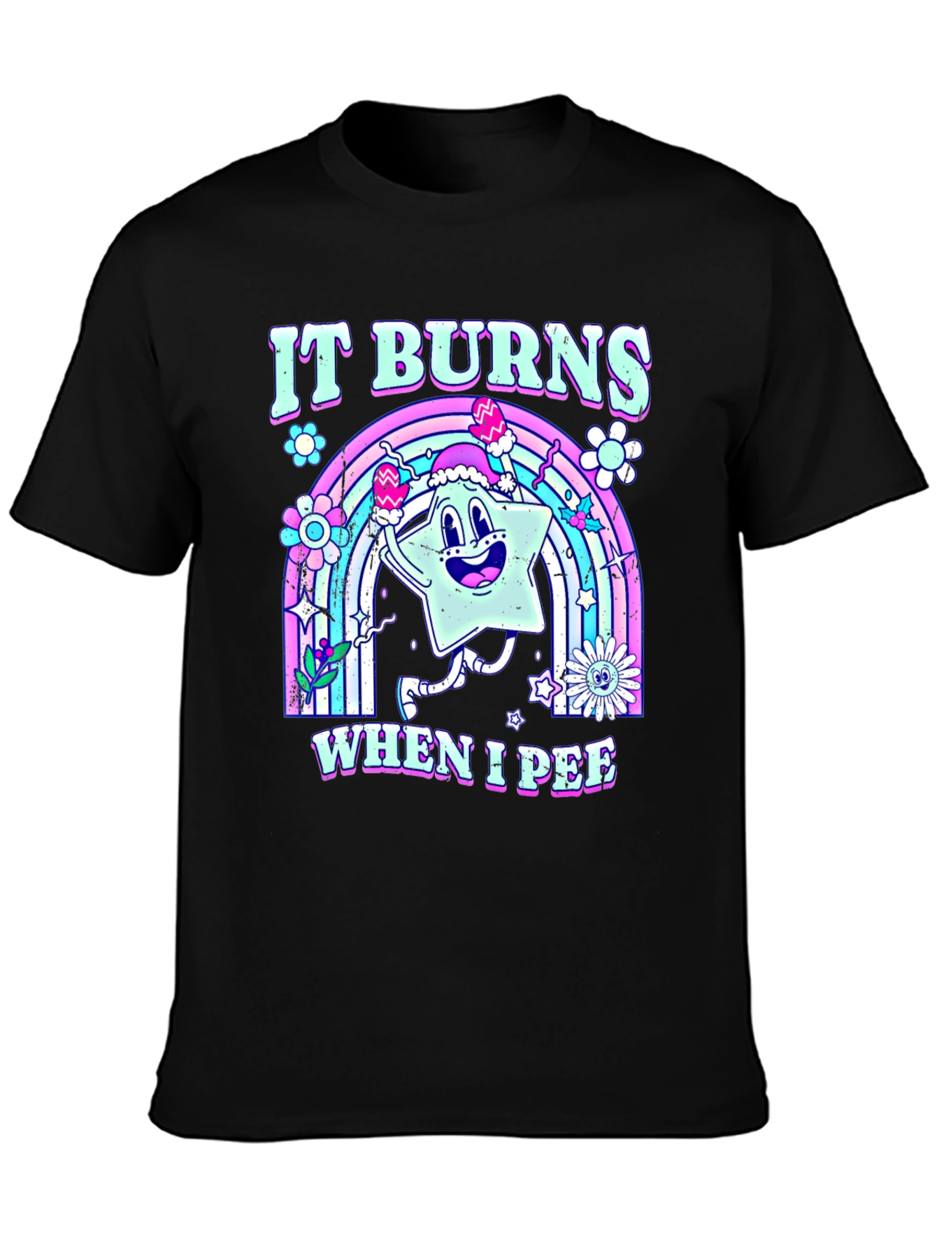 Black It Burns When I Pee Graphic Tee view 3