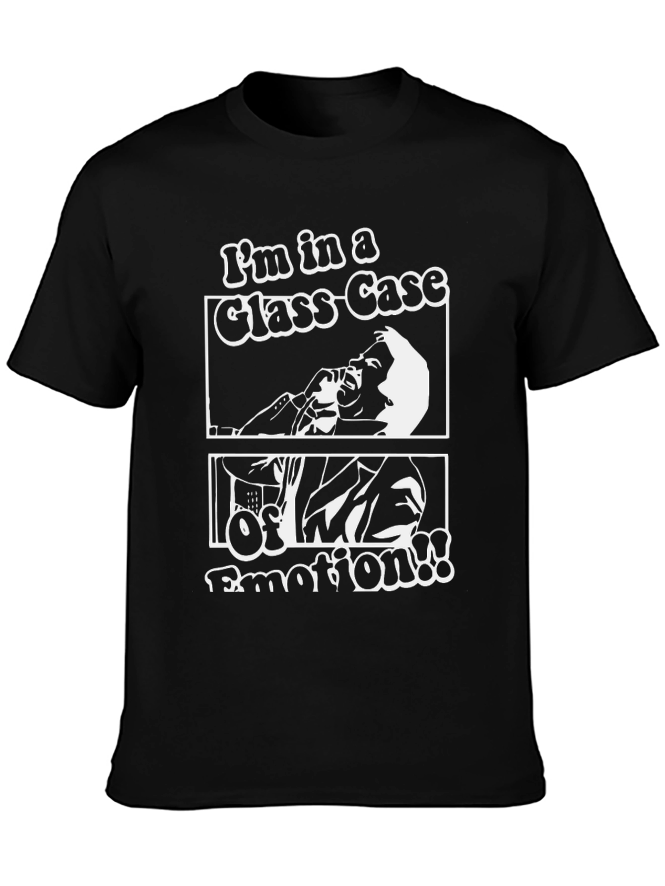 Black I'm in a Glass-Case of Emotion T-Shirt view 3