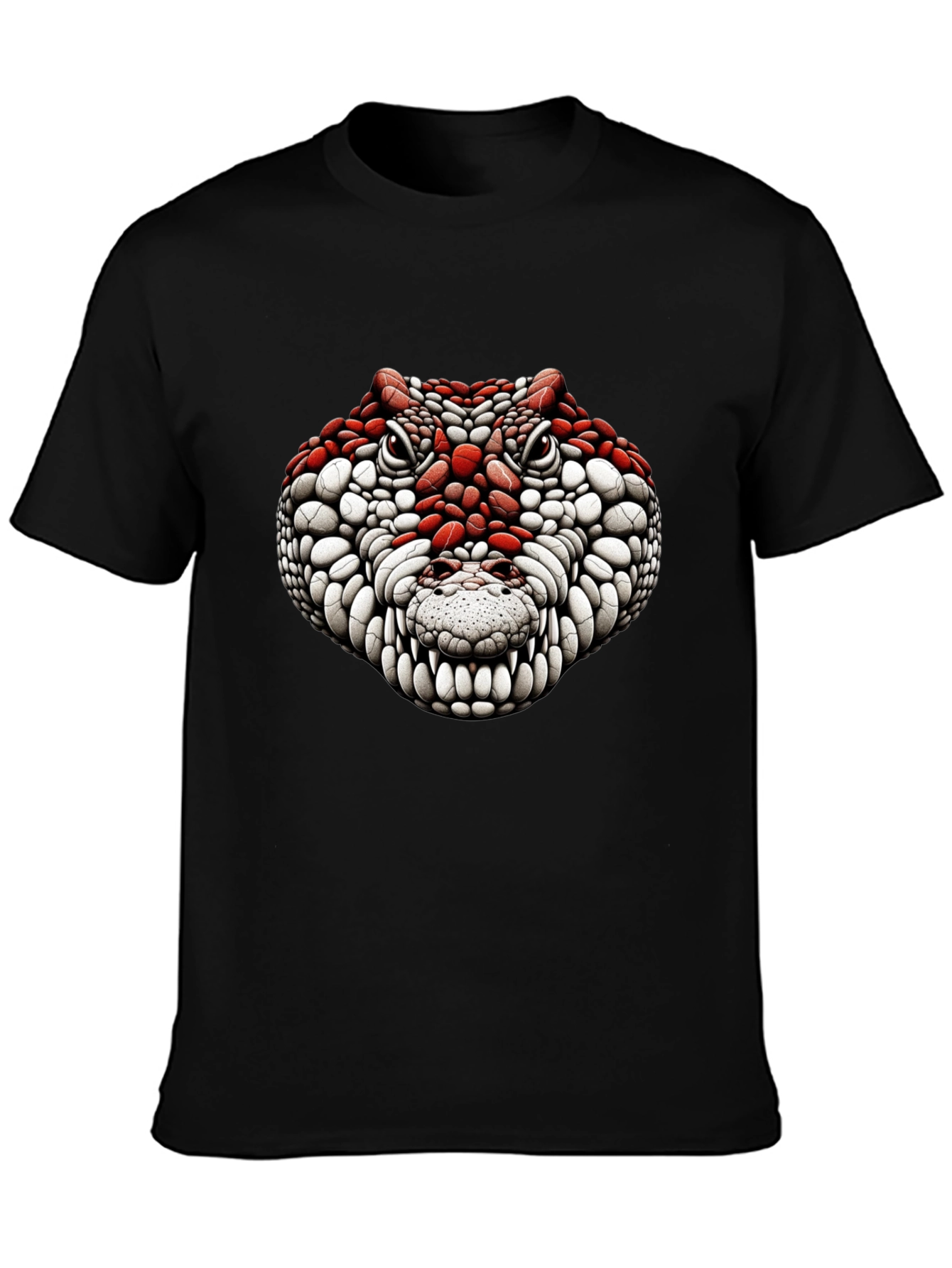 Black Crocodile Graphic Tee - Bold Reptile Design view 3