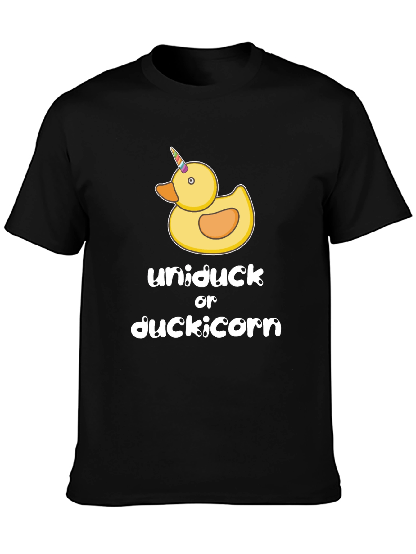 Black Uniduck or Duckicorn T-Shirt - Novelty Tee view 3