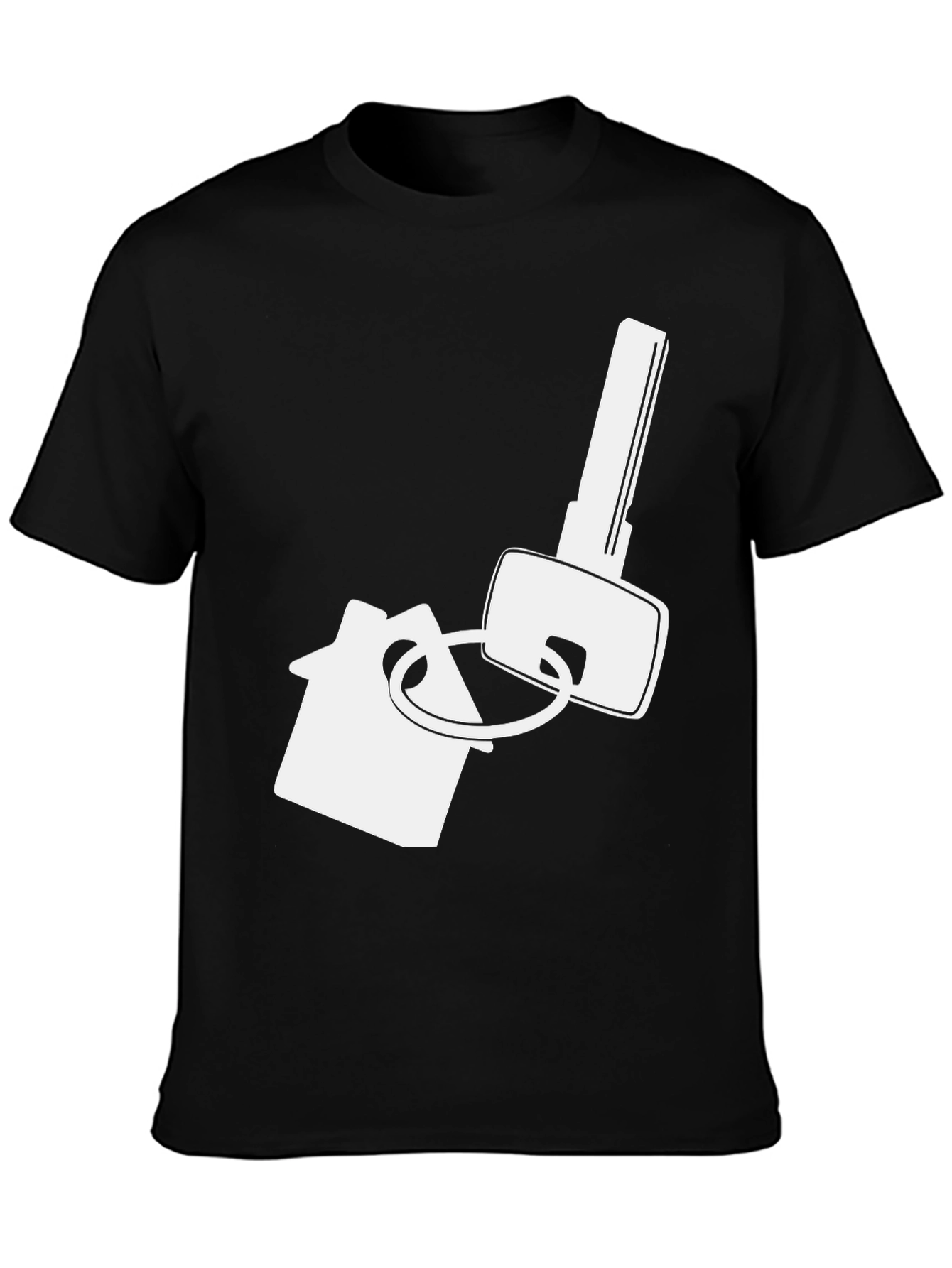 House Key Graphic Tee - Black Cotton T-Shirt - 3