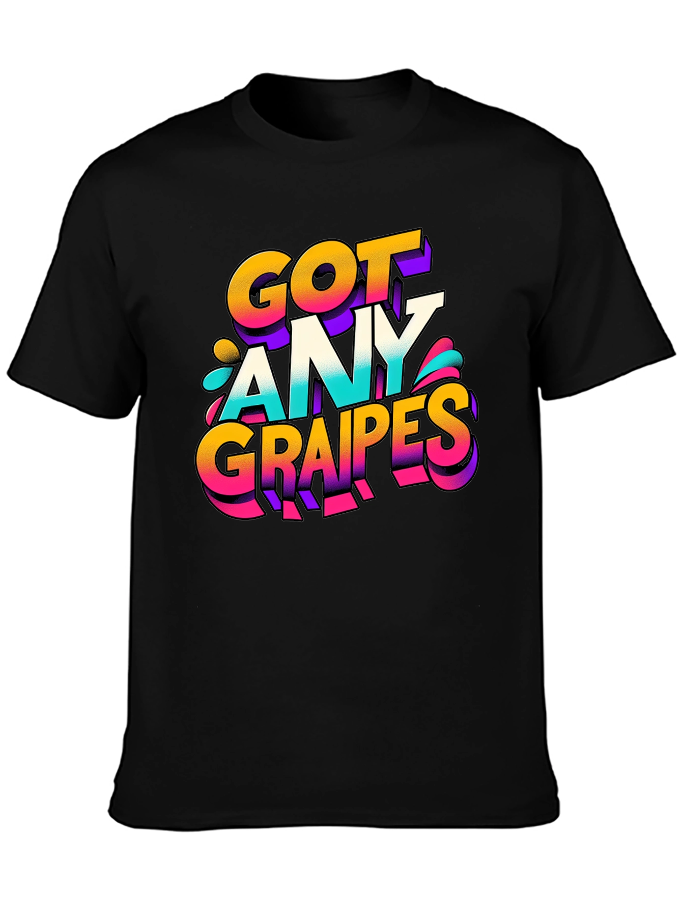 Black Got Any Grapes Graphic T-Shirt view 3