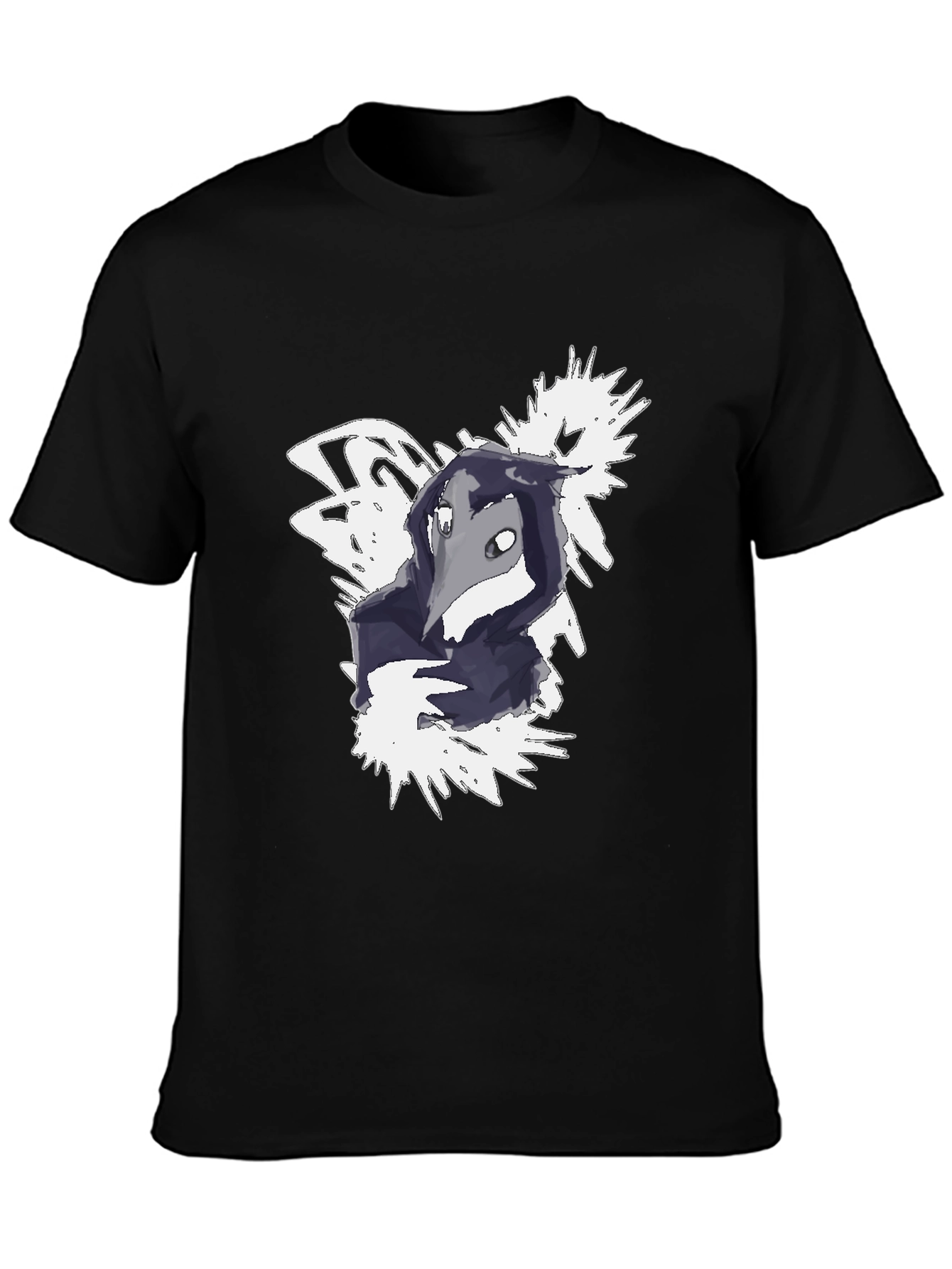 Black Plague Doctor Graphic T-Shirt - Black view 3