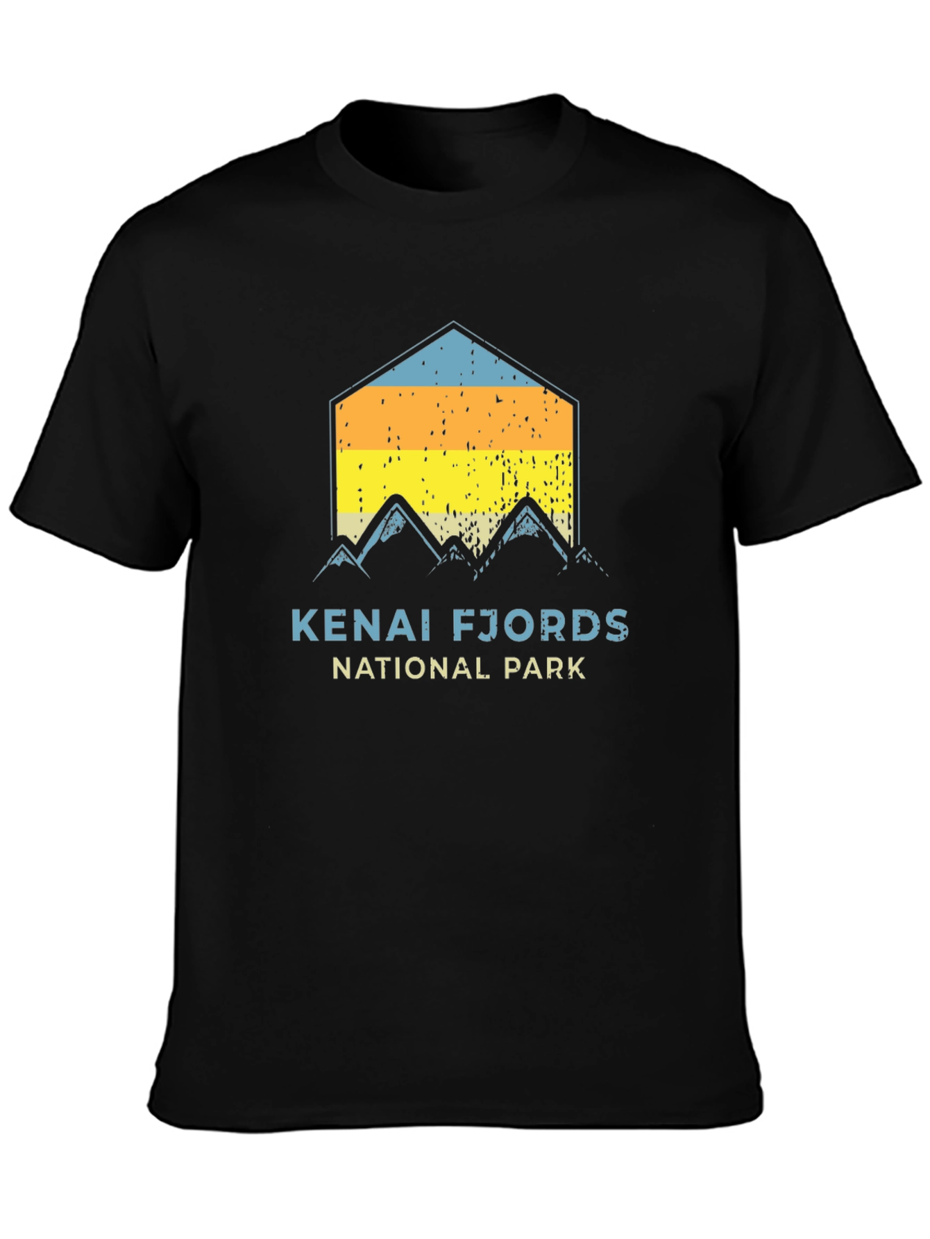 Black Kenai Fjords National Park Black T-Shirt view 3