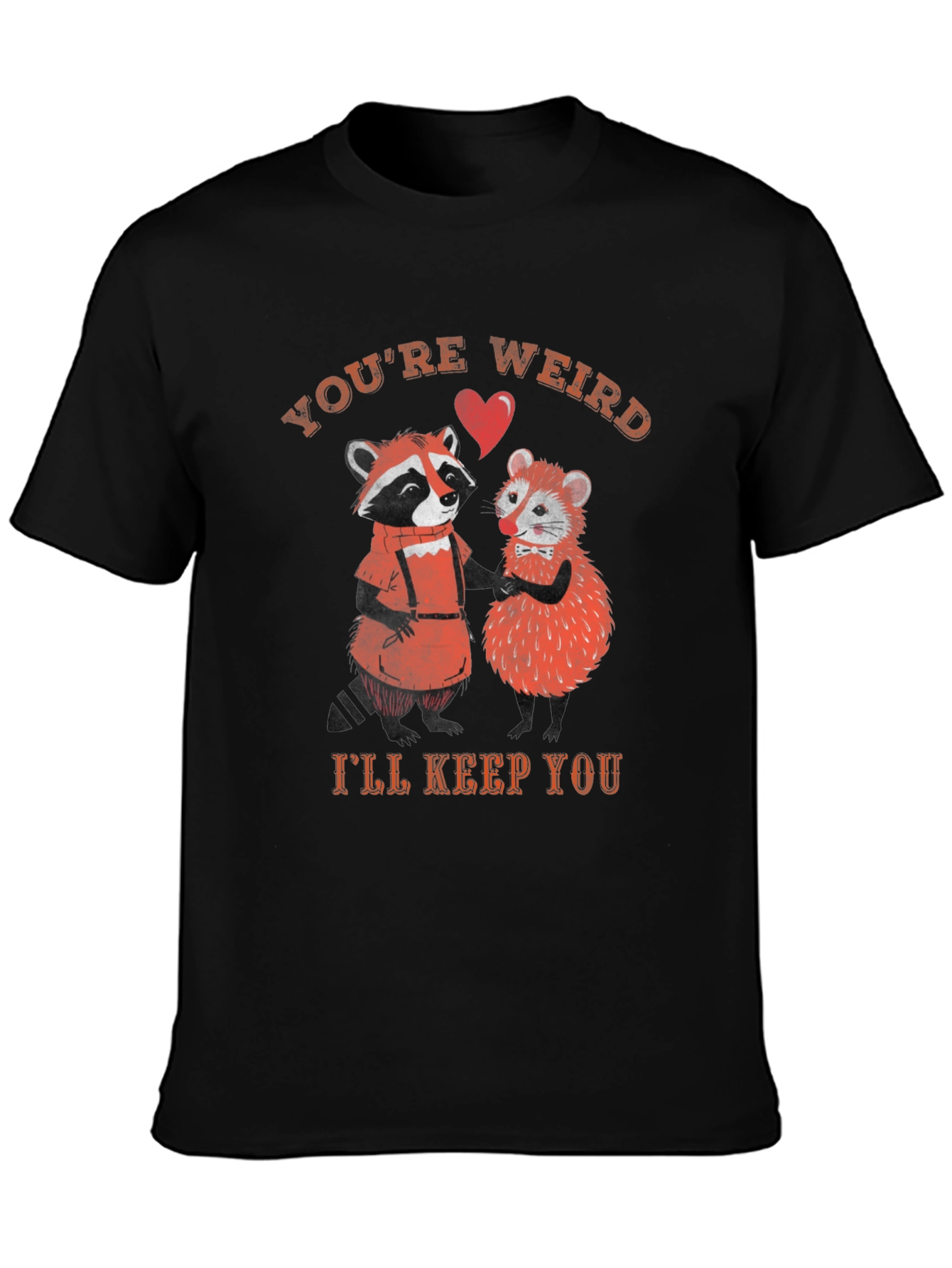 Black You're Weird, I'll Keep You Graphic Tee view 3